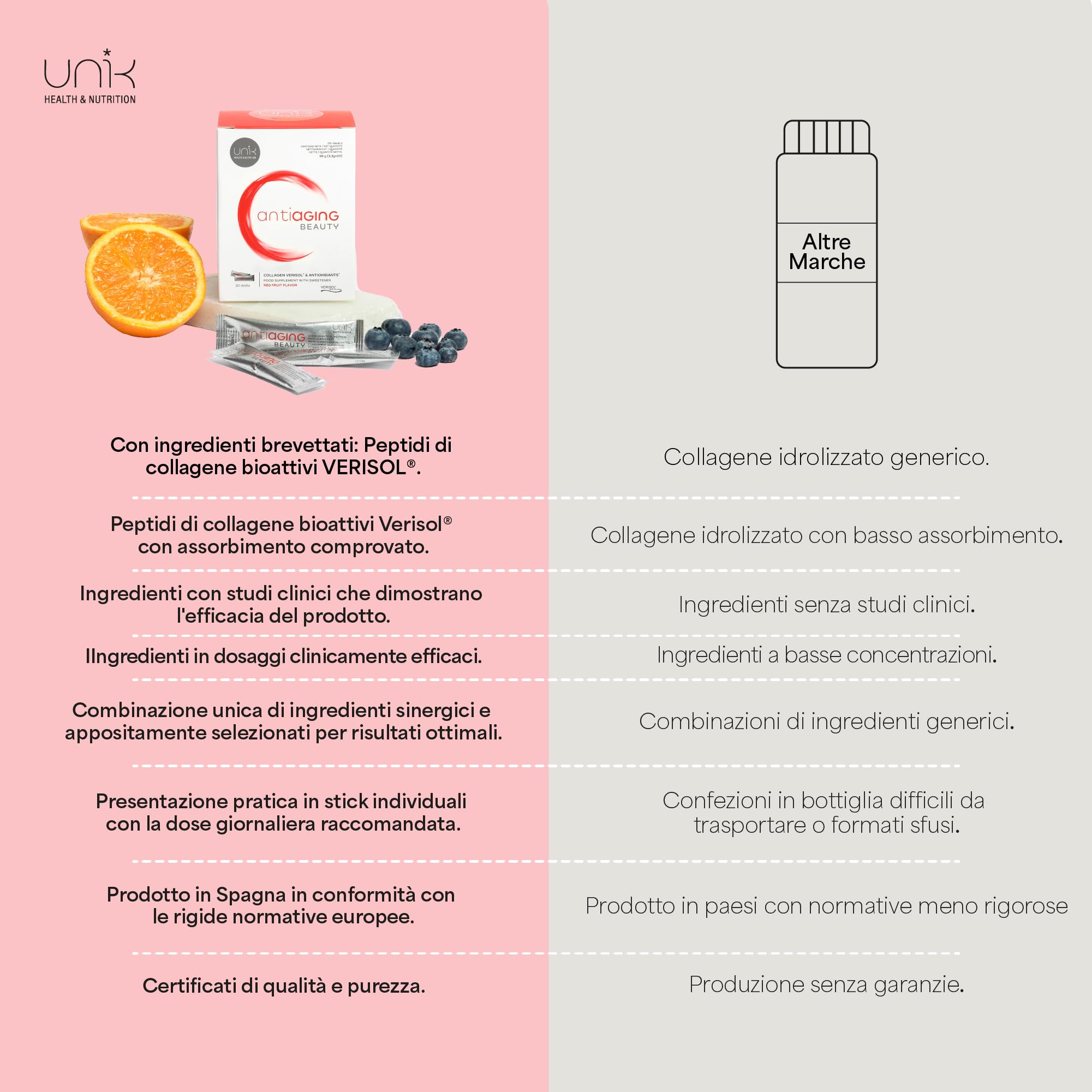 Hydrolyzed Collagen Peptides Powder for Women - Pure Bovine Collagen Verisol with Hyaluronic Acid & Vitamin C - Supports Skin, Hair & Nails - 30 Stick Packs - Perfect for Daily Beauty Routine & On-the-Go Wellness