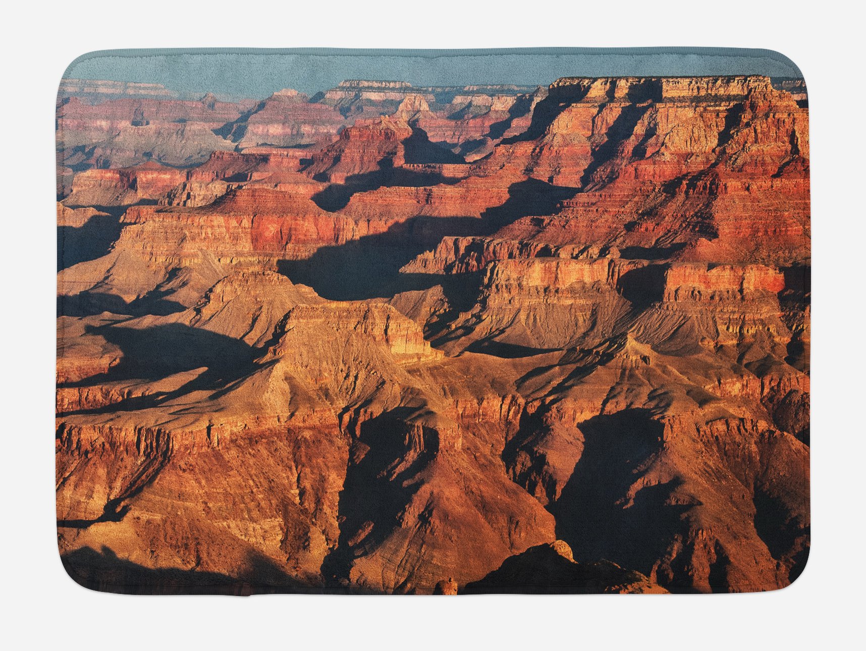 Lunarable Grand Canyon Bath Mat - Non-Slip Plush Bathroom Rug with Majestic Red Rock Cliff Design, 30.2 x 20 Inches, Brown - Perfect for Bathroom Decor & Home Spa Relaxation