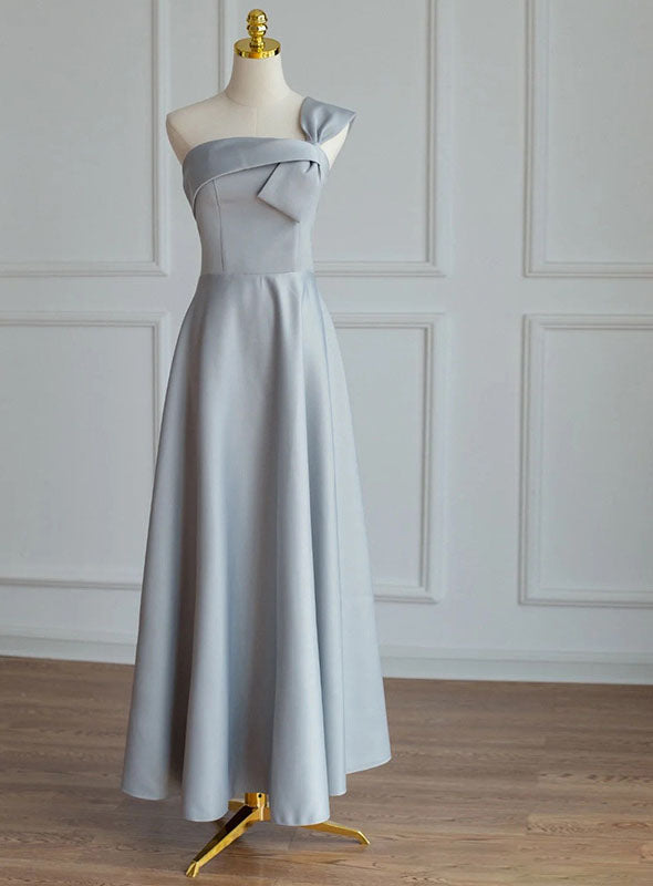Elegant A-Line Long Blue Bridesmaid Dress | Formal Evening Gown for Weddings, Prom & Special Occasions | Plus Size Options Available | Style 544