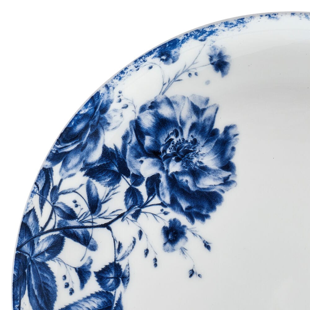 Pippa Blue Set of 4 Salad Plates - 7.5 Inch Ceramic Appetizer Dishes for Dinner Parties, Picnics & Home Decor