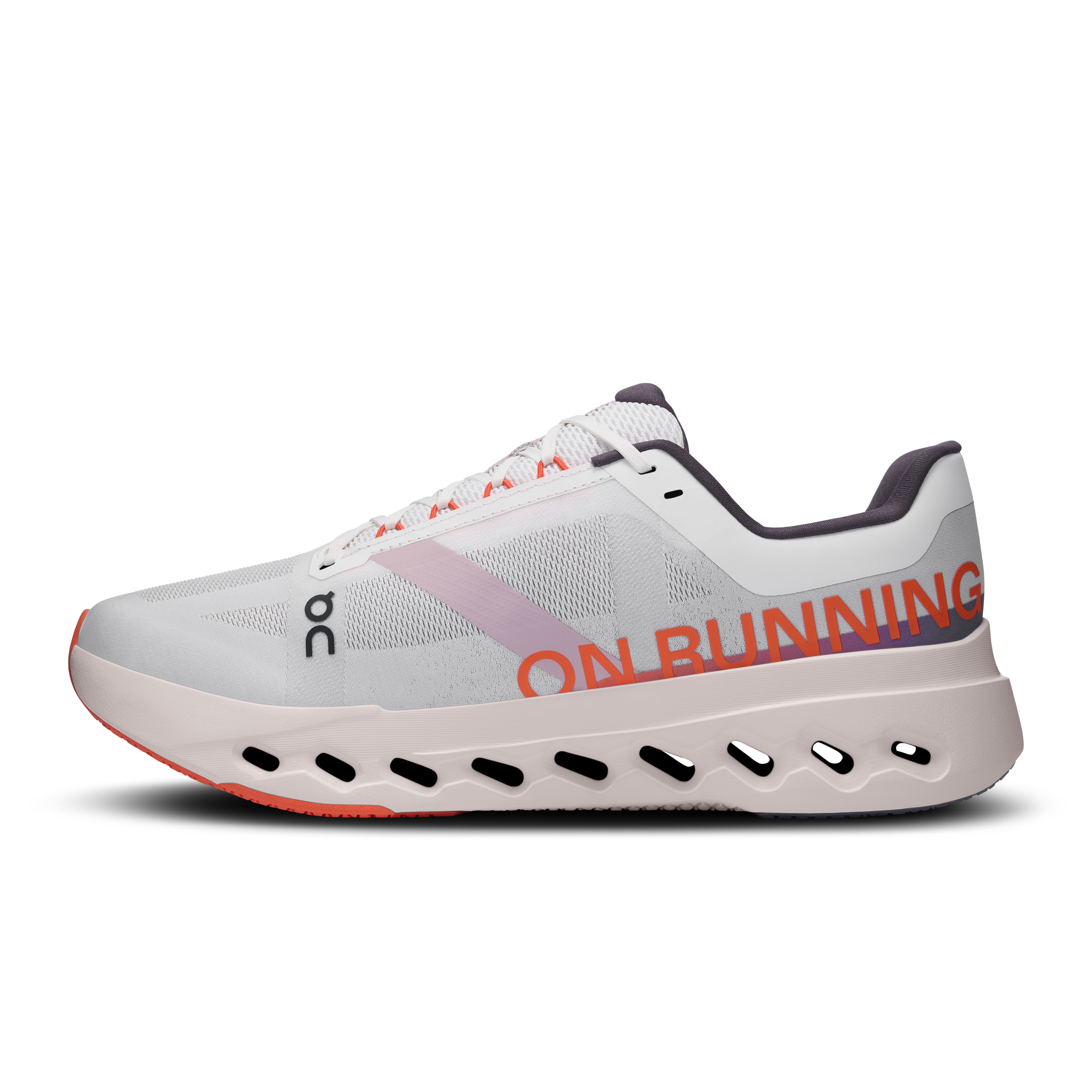 On Running Men's Cloudsurfer Next Running Shoes - White/Flame | Lightweight Cushioned Sneakers for Road Running, Jogging & Gym Workouts