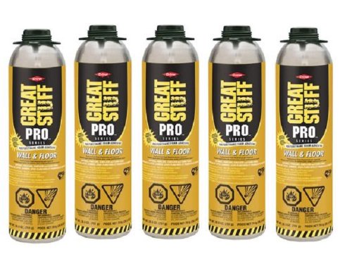 Dow Great Stuff Pro 26.5oz Wall and Floor Adhesive Foam Sealant - 5 Pack (343087) - Heavy Duty Construction, Home Repair & Insulation for Gaps, Cracks and Joints - Perfect for DIY Projects and Professional Use