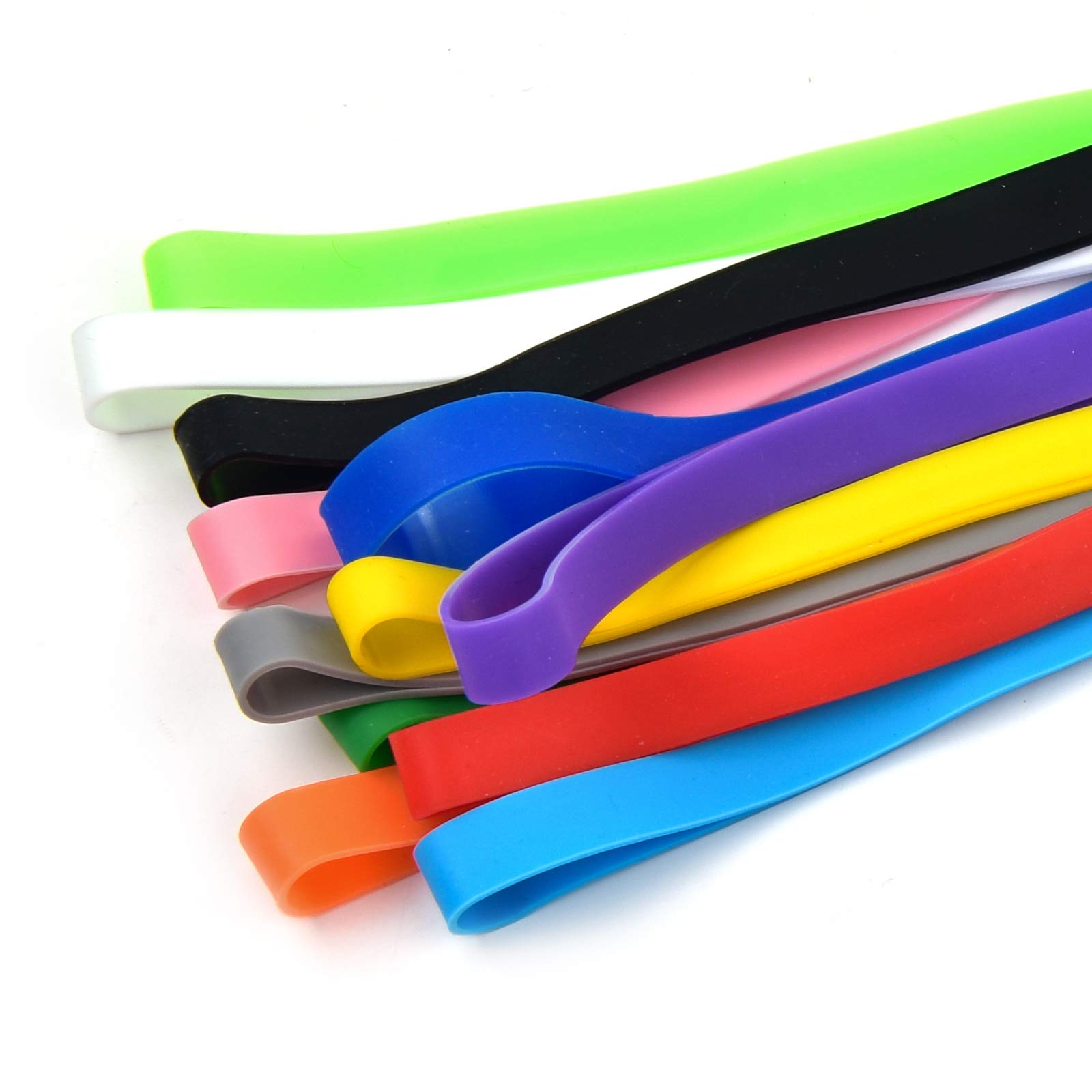 **Coopay 36-Piece Silicone Rubber Bands Set - Colorful, Durable, Non-Slip Elastic Bands for Books, Office, Arts & Crafts, Exercise, Crab Traps, Cooking (12