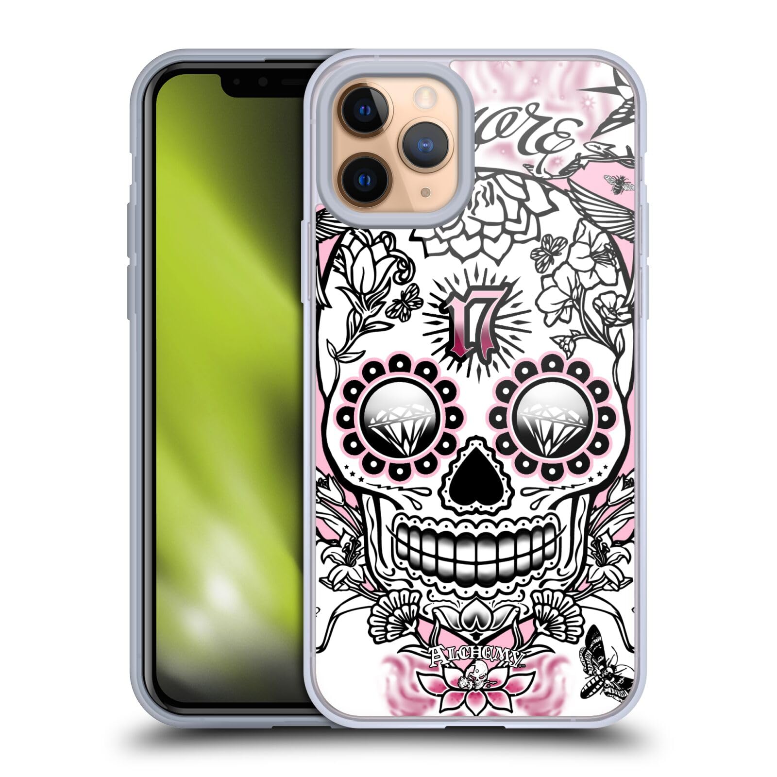 Officially Licensed Alchemy Gothic Amore Skull Soft Gel Case for Apple iPhone 11 Pro - Gothic Style Protective Phone Cover for Everyday Use & Special Occasions