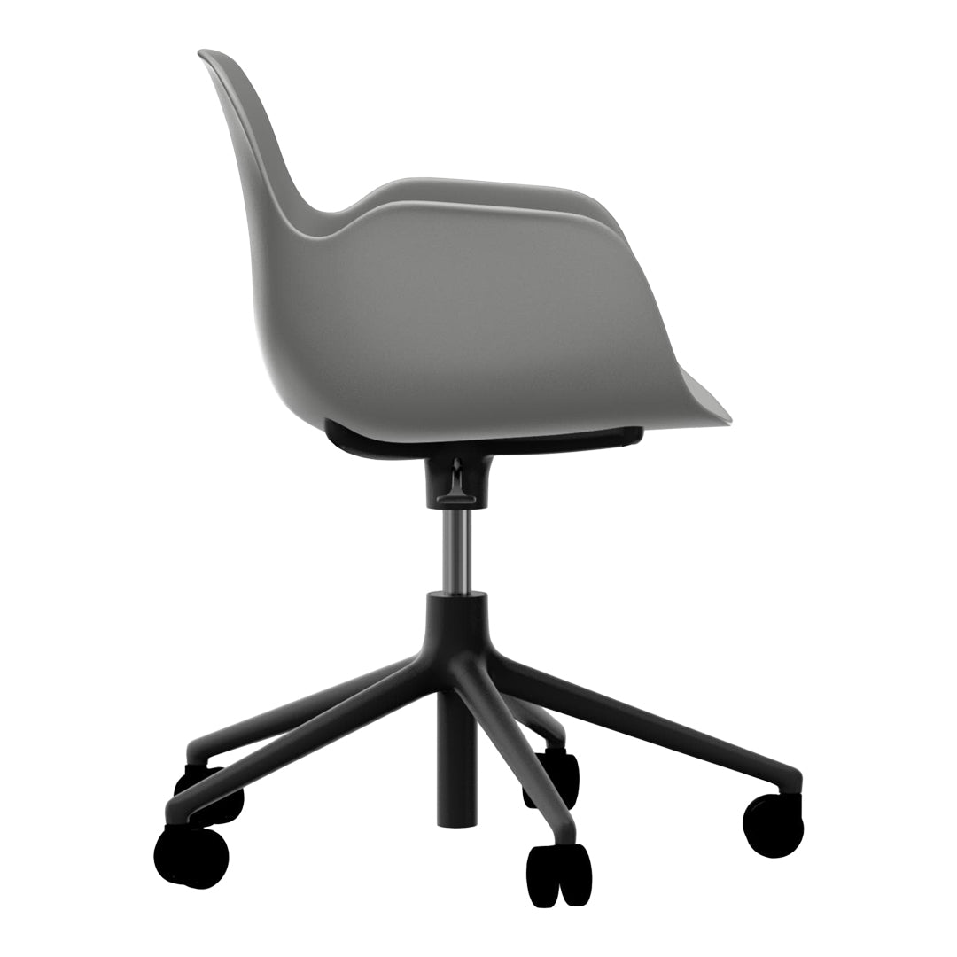 Modern Form Armchair with 5W Swivel Base & Gas Lift Mechanism - Ergonomic Office Chair for Home & Workspace Comfort