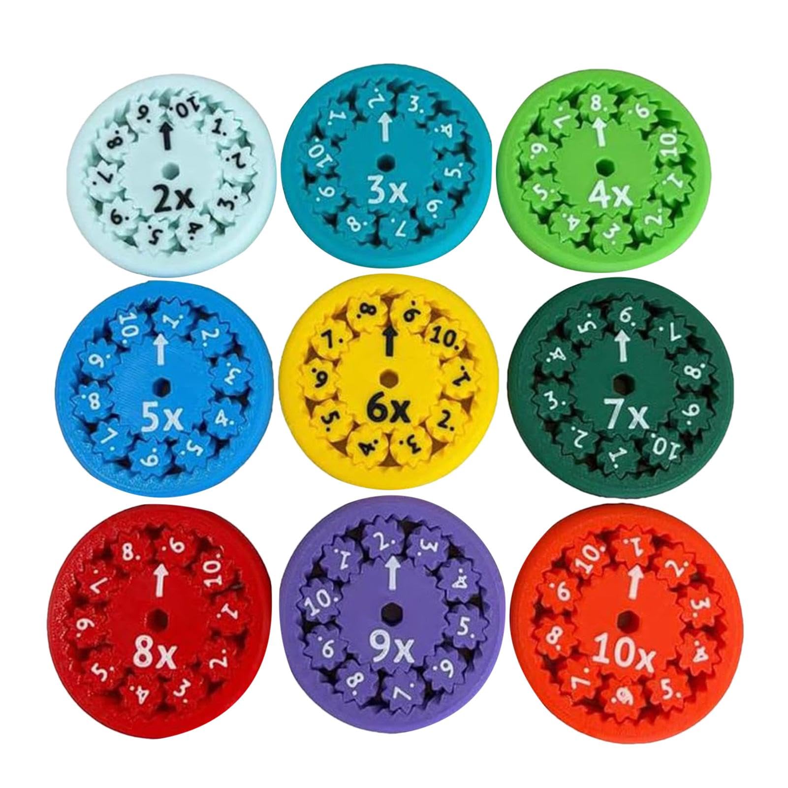 Math Fact Fidget Spinner Toy - Addition Subtraction Multiplication Division Educational Learning Game for Kids - Stress Relief Classroom & Home Schooling STEM Tool