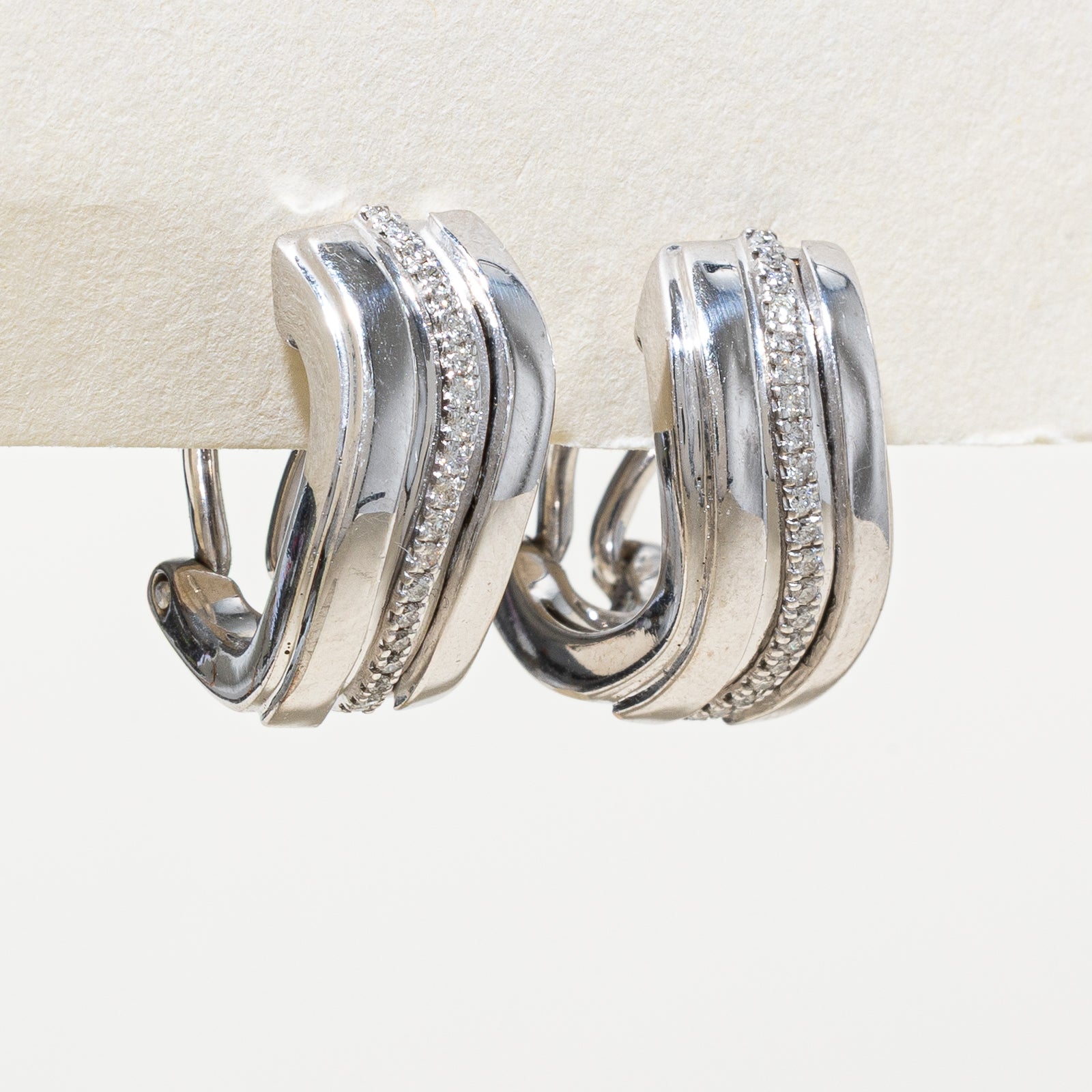 14K Gold Diamond Hoop Earrings for Women - 0.10ctw Round Cut Stud Earrings | Elegant Everyday Jewelry for Gifts, Parties & Special Occasions