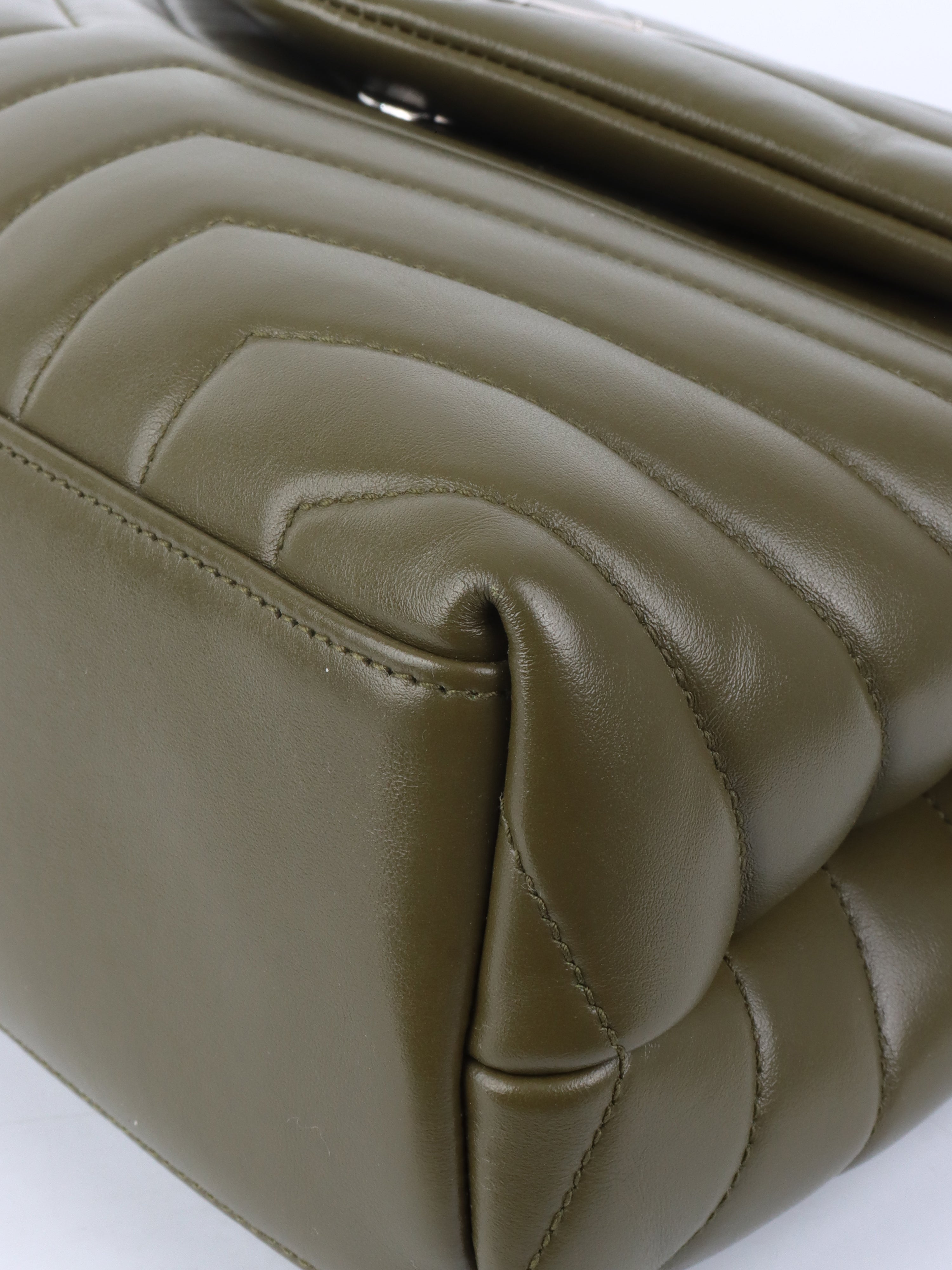 Saint Laurent Khaki Medium Loulou Bag - Luxury Designer Shoulder Bag for Women | Perfect for Work, Travel & Evening Events