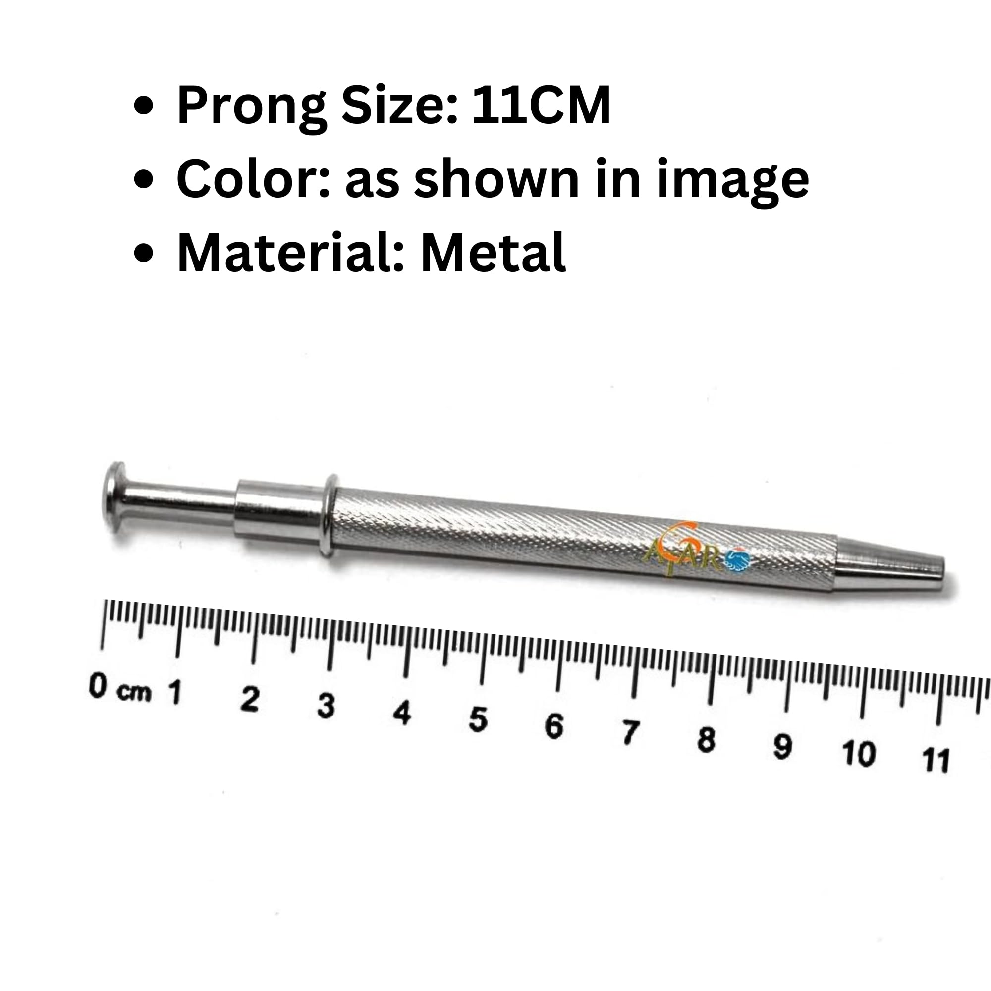 Premium ATAR Prong Tweezers - Stainless Steel Diamond Pickup Tool for Jewelry Making (3 Pin Prong, 11CM) - Perfect for Gemstone Setting, Watch Repair & Precision Crafting