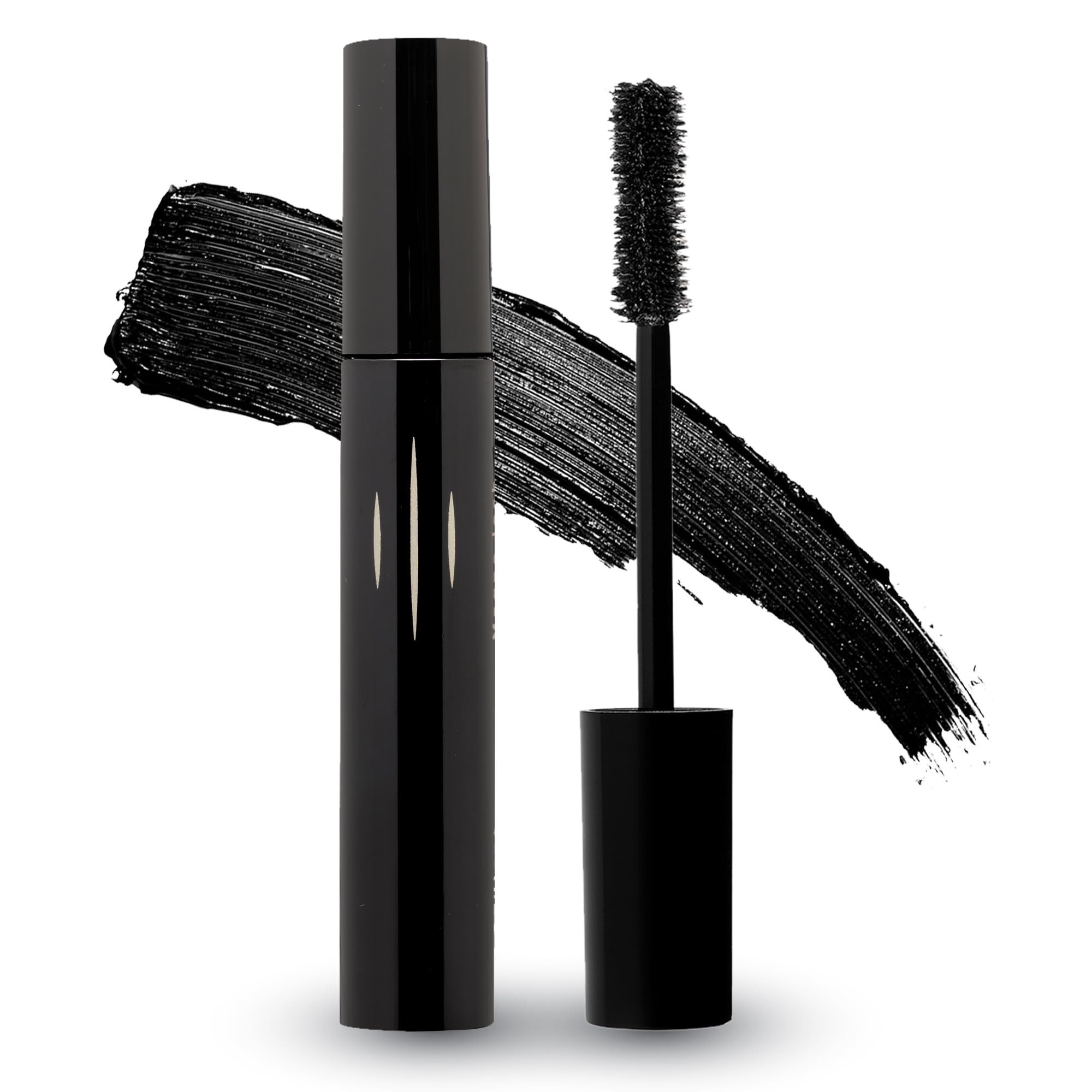 Radiant Professional Lengthening Mascara - Volumizing Fiber Lash Mascara for Extreme Length & Volume | Natural Wax Formula, Cruelty-Free & Smudge-Proof | Silicone Brush (0.43 oz, Black) - Perfect for Daily Wear, Special Occasions & Photography