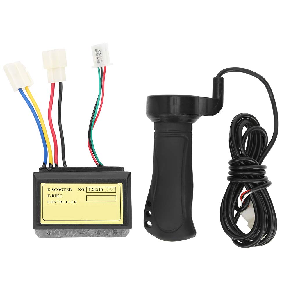 250W 12V E-Bike Controller Set with Cable Hand Grip - Stall Protection for Electric Bicycle & E-Scooter - Perfect for Commuting, Off-Road Adventures & DIY E-Bike Upgrades