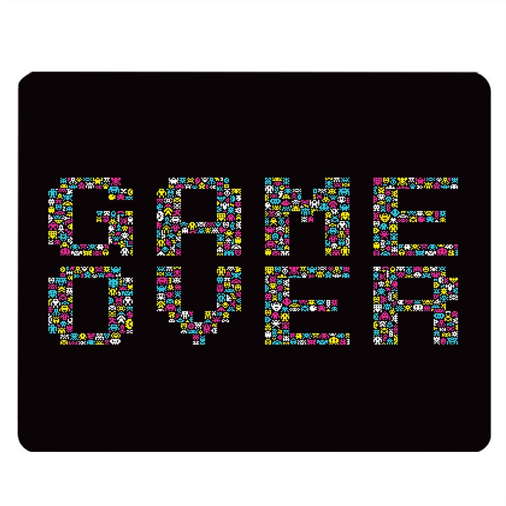 Retro Vintage Video Game Rectangle Mouse Pad - Non-Slip Rubber Gaming Mouse Mat for Computer, Laptop & Office Desk (9.5 x 7.9 Inch) - Perfect for Gamers, Programmers & Office Workers