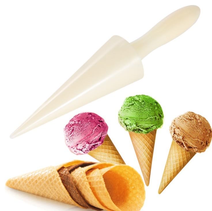 Hemoton Ice Cream Waffle Cone Maker - Wooden Krumkake Cone Roller for Homemade Pastry, Waffle Cakes & Desserts - Perfect Kitchen Baking Tool for Parties, Ice Cream Shops & Home Cooking