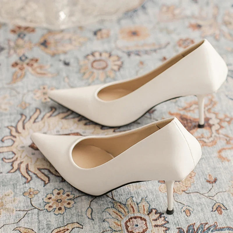 Sexy Green Thin High Heels for Women - Pointed Toe Slip On Pumps - Elegant Prom Wedding Party Shoes - Perfect for Evening Events, Date Nights & Special Occasions