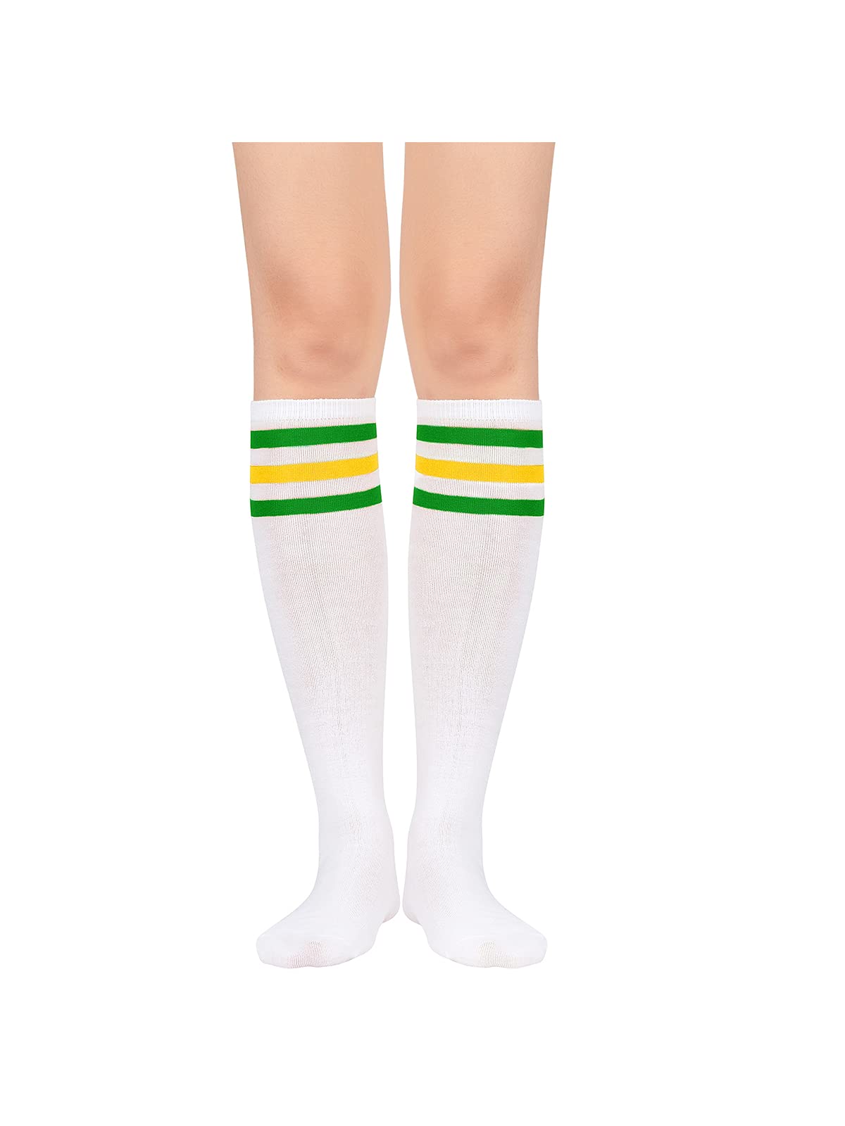 Century Star Women's Knee High Athletic Socks - Thin Stripes Compression Tube Socks for Running, Hiking & Outdoor Sports - Breathable High Stockings for Workout & Daily Wear
