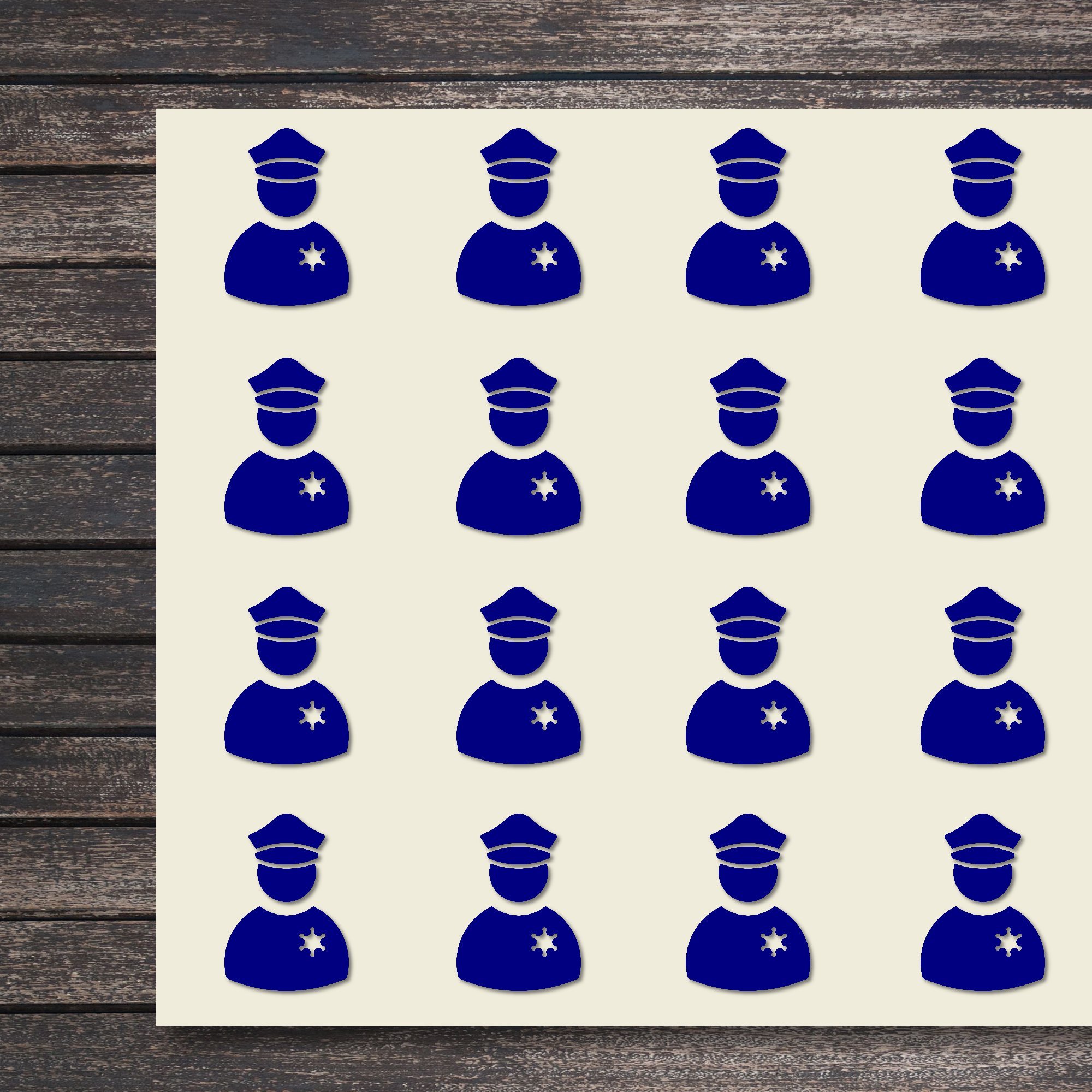Police Justice Protect Officer Law Enforcement Stickers - Pack of 30 (1.5 Inch) - Perfect for Scrapbooking, Party Decorations, DIY Crafts & Sealing - Great for Law Enforcement Appreciation Gifts & Police Themed Projects