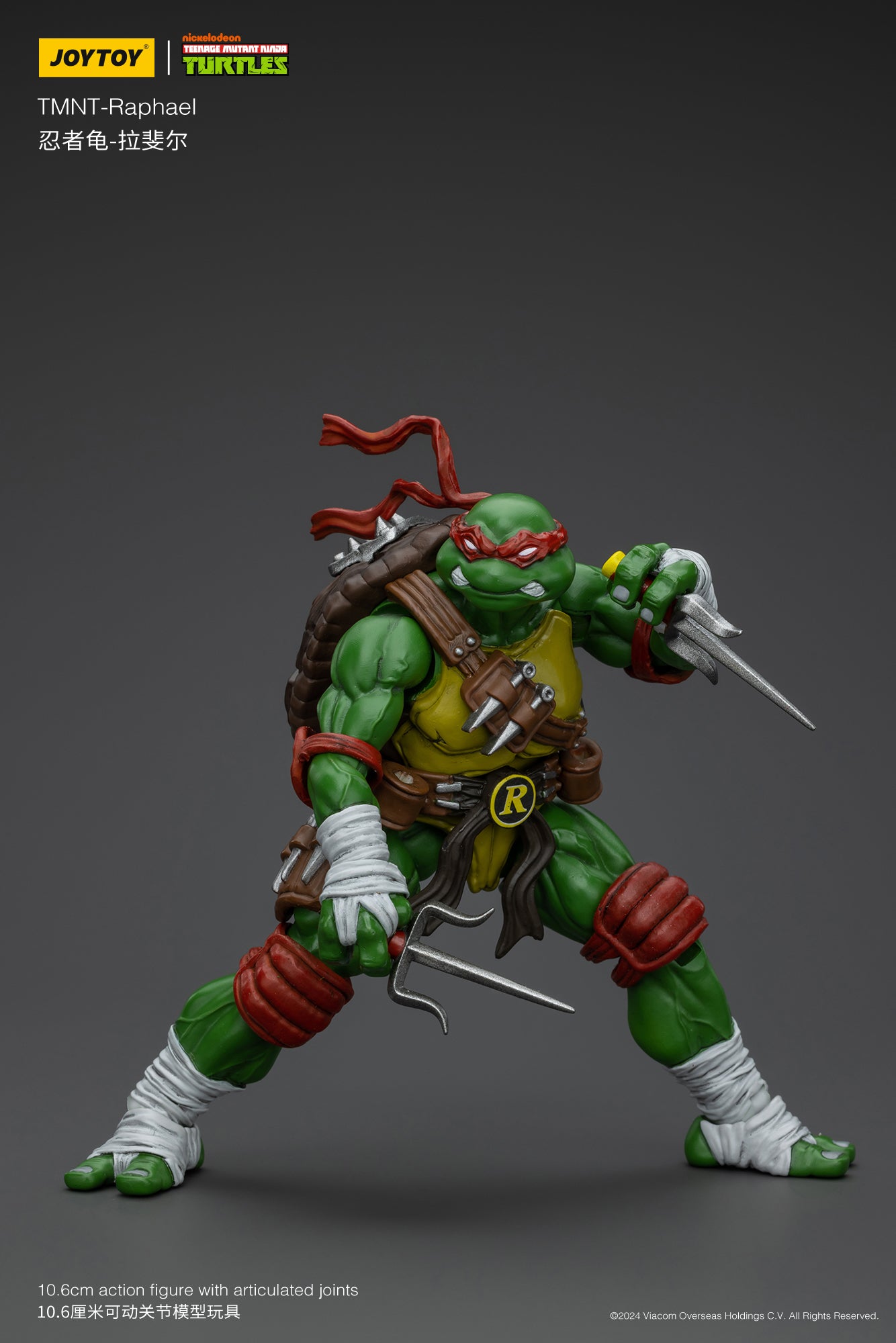 1/18 JOYTOY TMNT Action Figures Set - Michelangelo, Donatello, Leonardo & Raphael (Reissue Version) - Collectible Teenage Mutant Ninja Turtles Toys for Display & Play