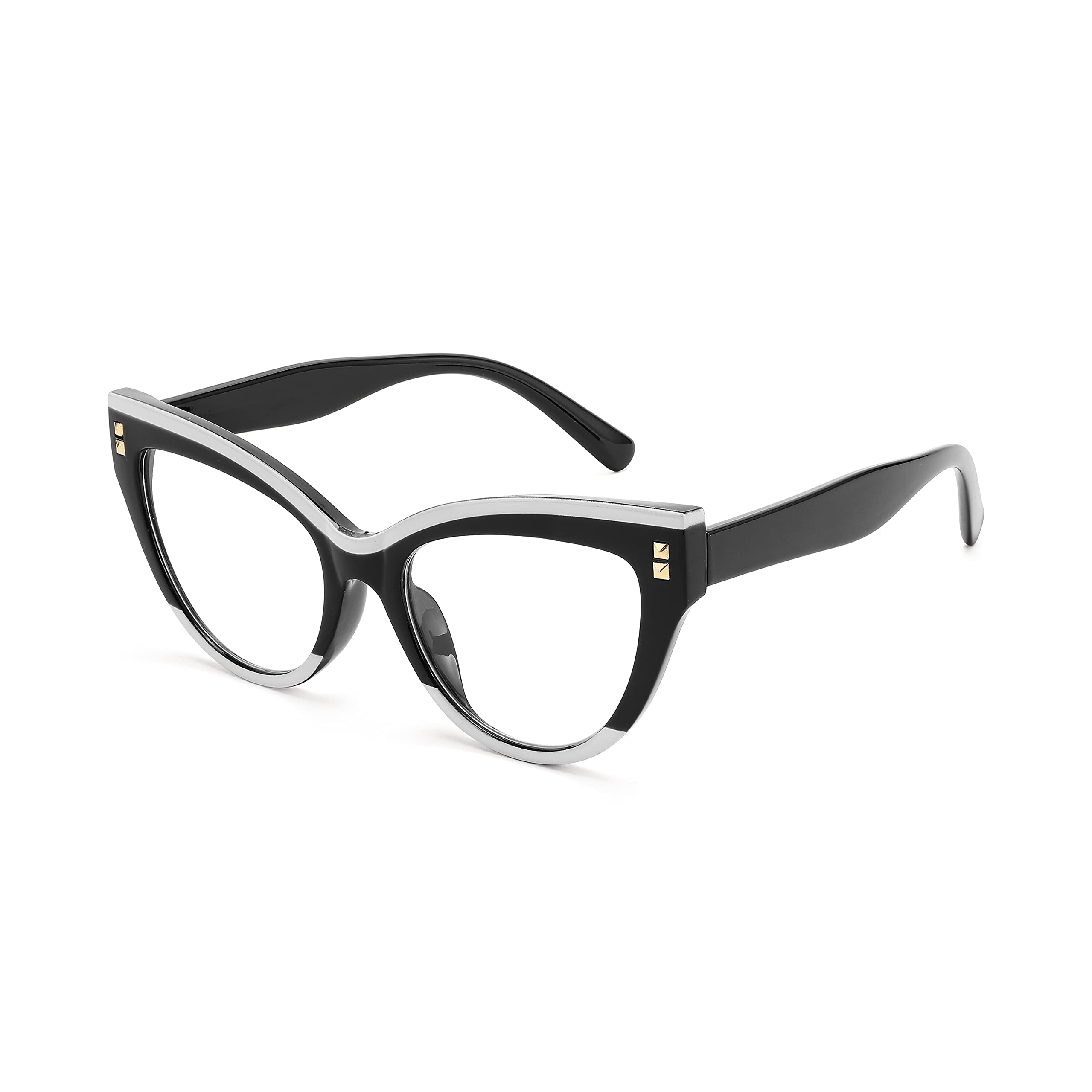 FEISEDY Women's Vintage Oversized Cat Eye Reading Glasses - Blue Light Blocking Anti-Eyestrain Readers with +1.0 to +3.5 Magnification (B2991) - Perfect for Office Work, Computer Use & Reading Books