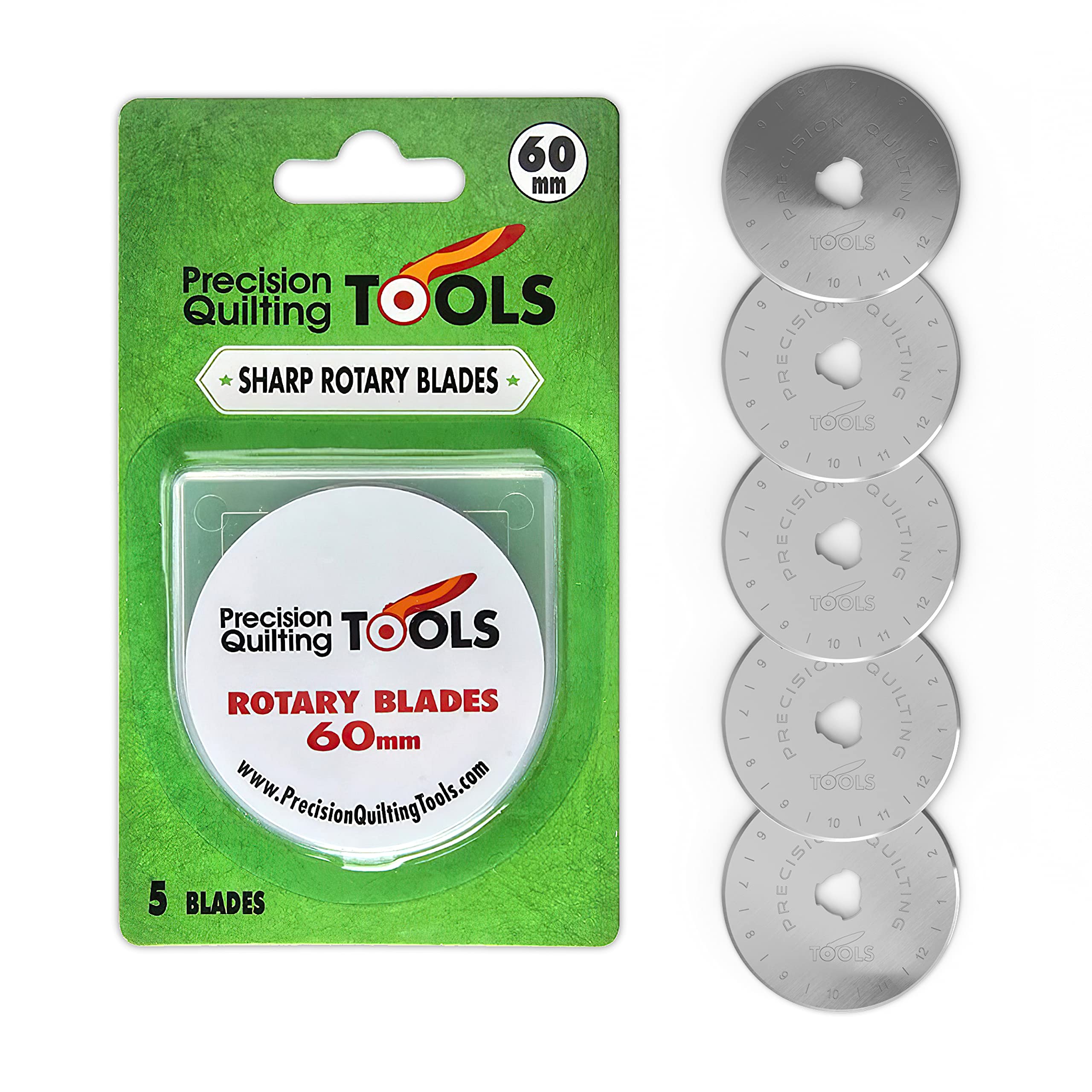 Precision Quilting Tools 60mm Crochet Edge Skip Blades (5-Pack) - Compatible with Fabric Cutters - Ideal for Fleece Blankets, Scrapbooking & DIY Crochet Projects - Perfect for Crafting, Sewing & Quilting Enthusiasts
