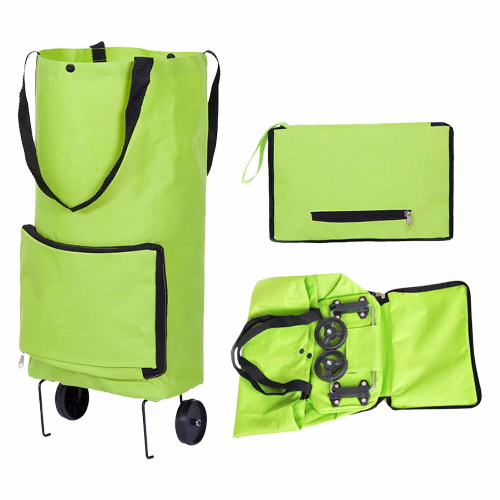 Foldable Shopping Cart with Wheels - Portable Grocery Cart with Removable Waterproof Bag, Large Capacity Utility Cart for Stair Climbing - Perfect for Grocery Shopping, Laundry, and Outdoor Market Trips