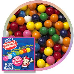 Dubble Bubble Assorted Gumballs - 3650 Count Bulk Pack (60 Pieces per Pack) - Perfect for Parties, Vending Machines, and Candy Displays