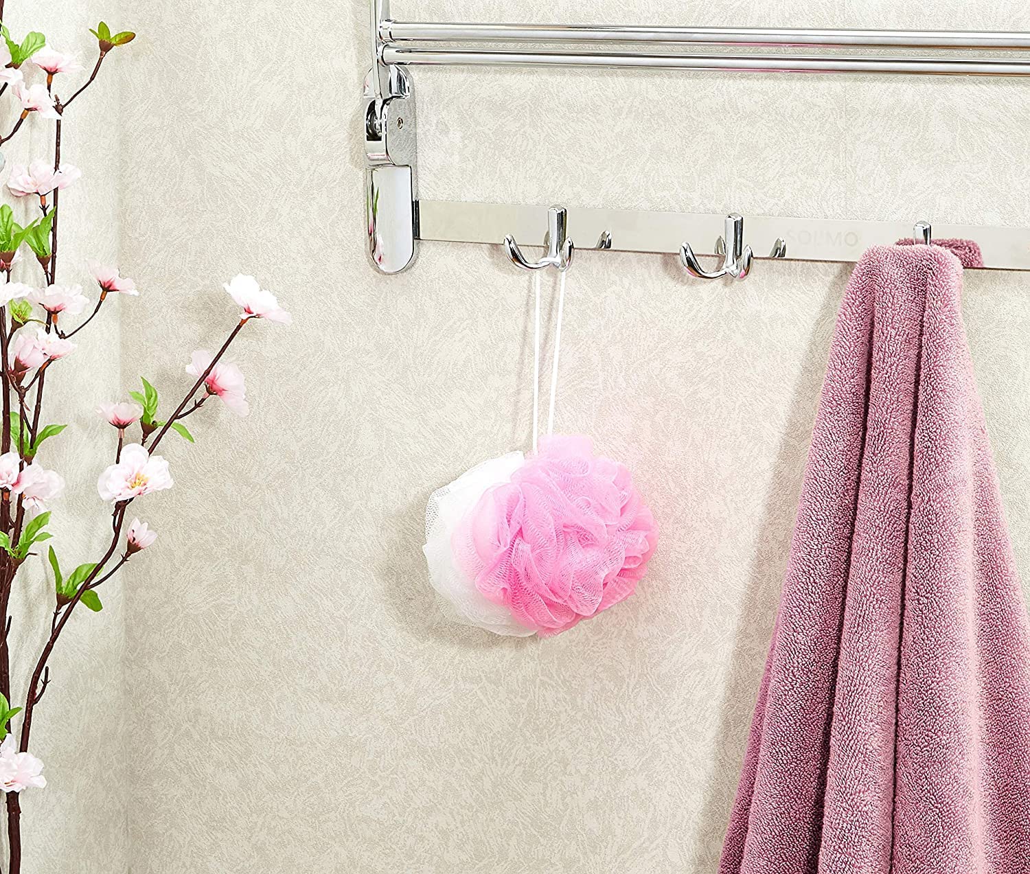 MAPPERZ Round Loofah Bath Sponge - Exfoliating Body Scrubber & Shower Pouf for Men & Women | High Lather Cleansing, Skin Care Accessories (3-Pack, Random Colors) | Perfect for Daily Shower, Spa & Exfoliation Routine
