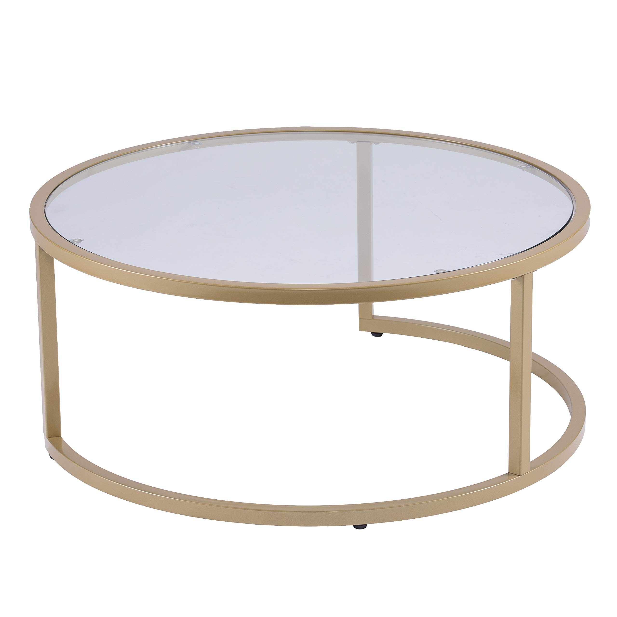 Glam Gold Nesting Coffee Table Set - Stylish Living Room Decor