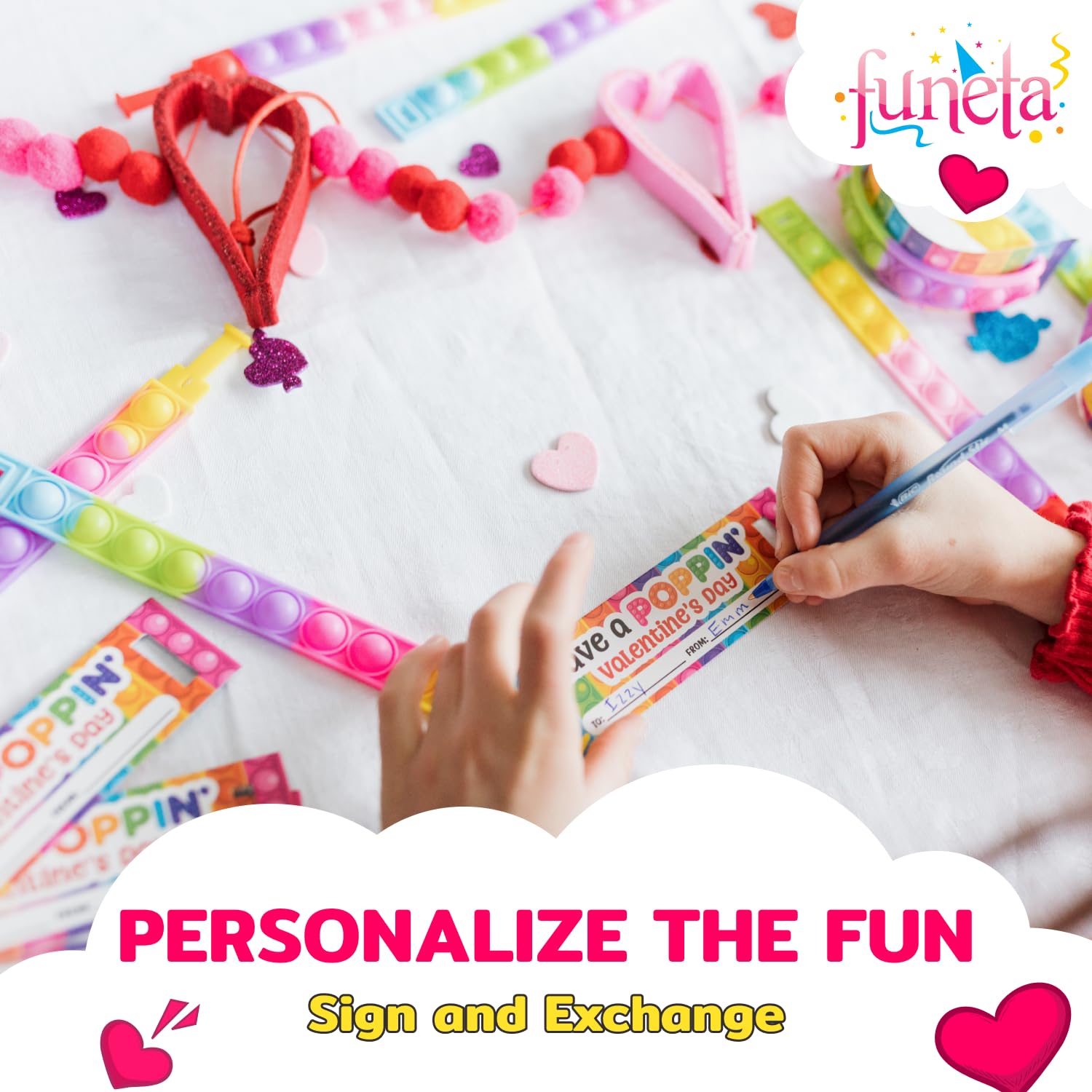 30 Pack Valentines Day Friendship Bracelets for Kids - Fidget Sensory Toys, Classroom Party Favors, Birthday Gifts for Girls & Boys - Perfect for Valentine's Exchange, School Events & Stress Relief