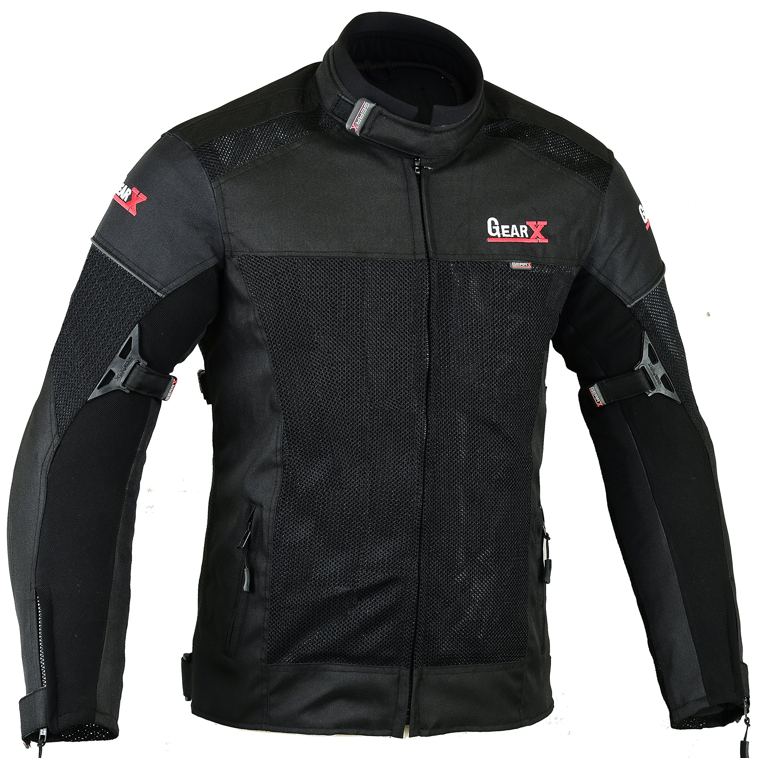 GearX Air-Vent & Waterproof Motorcycle Jacket for Men - XL Size, CE Certified Armor Protection for Riding Safety - Perfect for Street Biking, Commuting & Adventure Tours