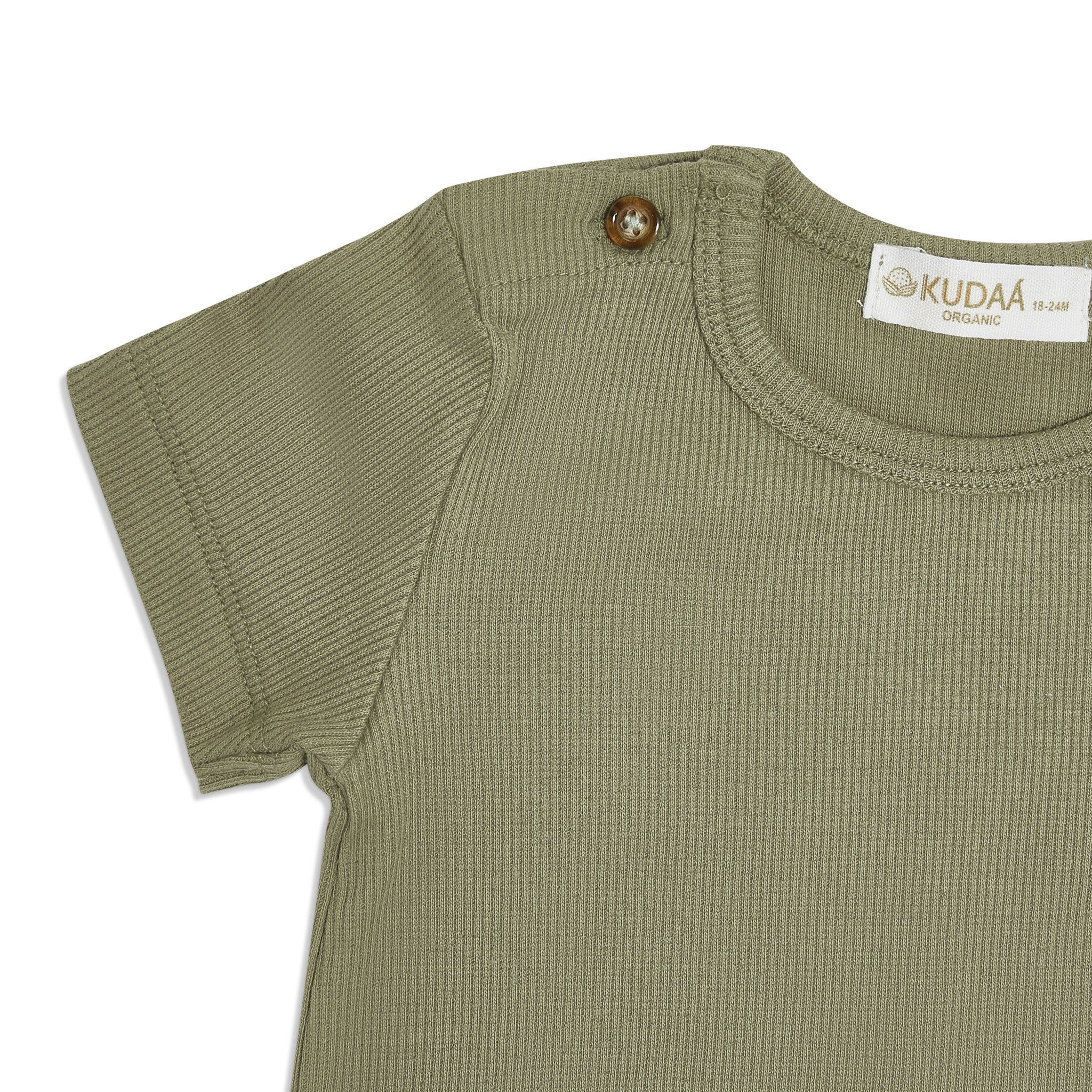 Organic Short Sleeve Baby Onesie - Soft Cotton Bodysuit for Newborns & Infants | Perfect for Playtime, Daycare & Family Outings | Bayleaf Green