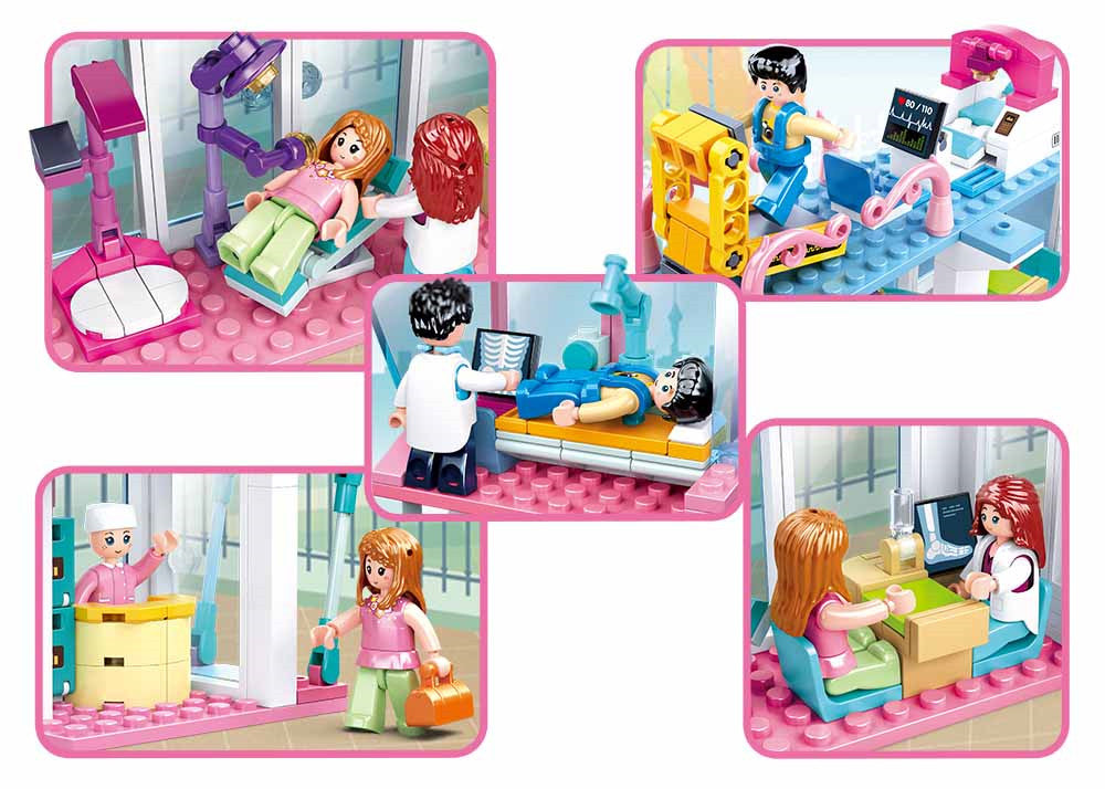 City Hospital and Medical Centre Building Set - 459 Pieces M38 B0799 - Creative Construction Toy for Kids, STEM Learning & Pretend Play