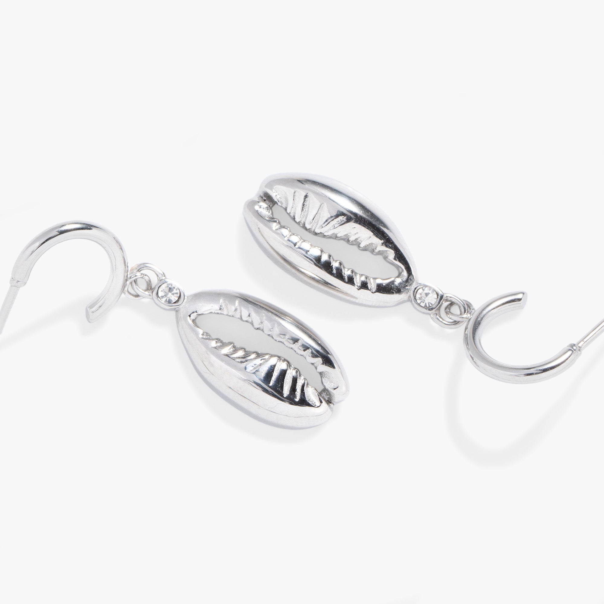 Cowrie Shell Hoop Earrings for Women - Boho Beach Style Dangle Earrings - Perfect for Summer, Vacations & Festivals