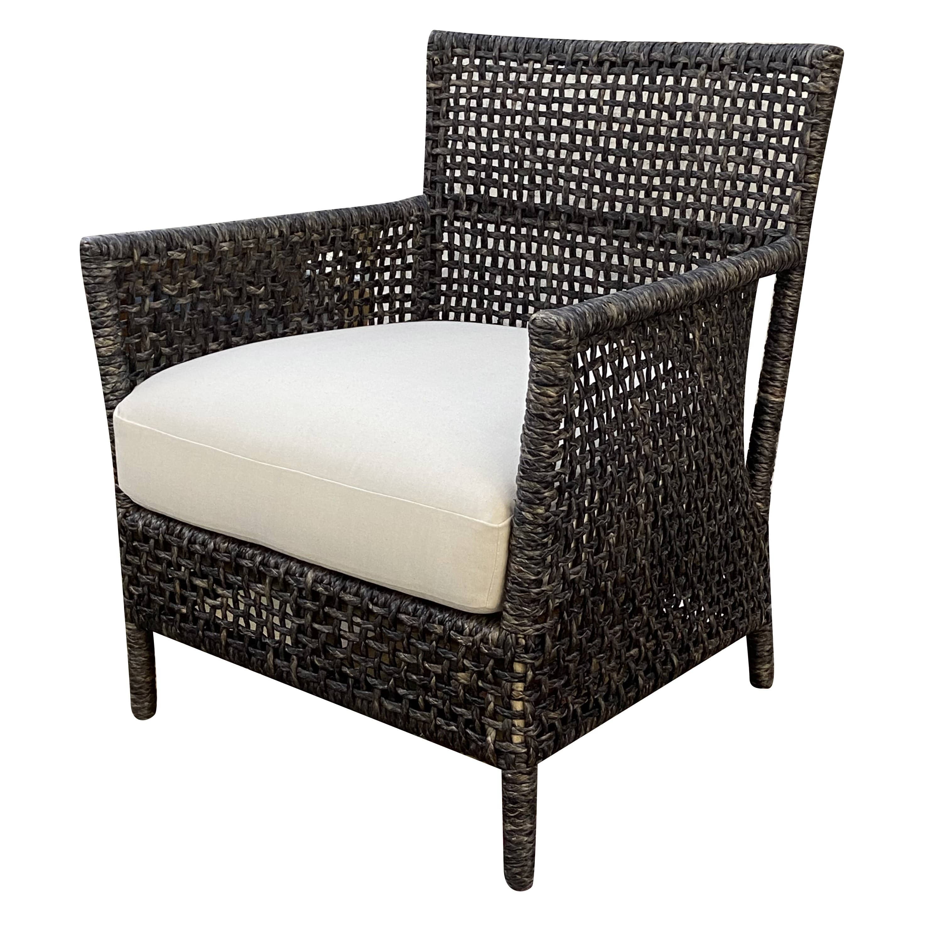Original Water Hyacinth Mimo Armchair - Handwoven Natural Rattan Lounge Chair for Indoor/Outdoor Use - Perfect for Patio, Garden, or Boho Home Decor