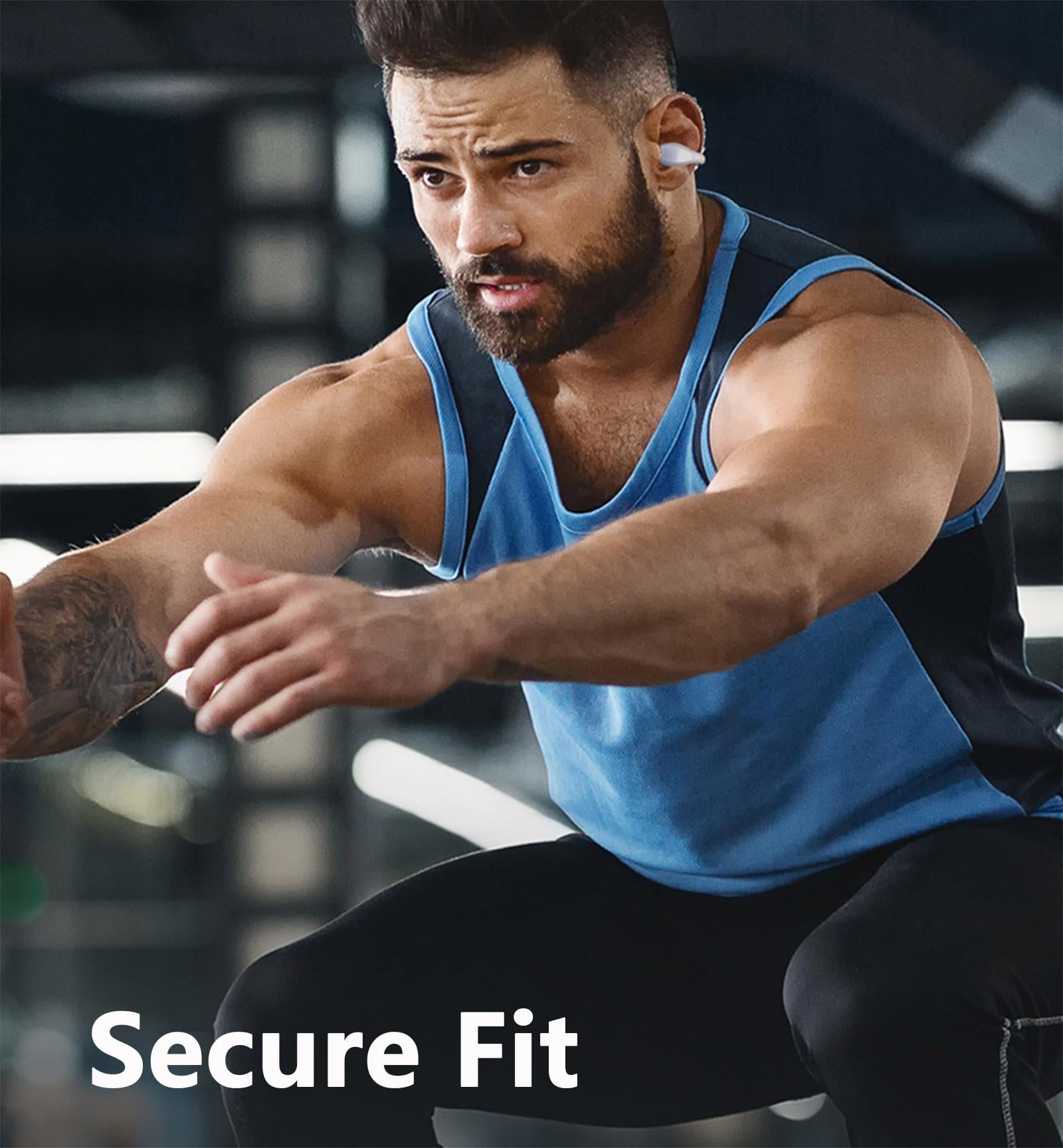Open Ear Bluetooth Headphones - Wireless Bone Conduction Headset with Secure Ear Clips for Running, Cycling & Workouts | Sweatproof & Comfortable for All-Day Use