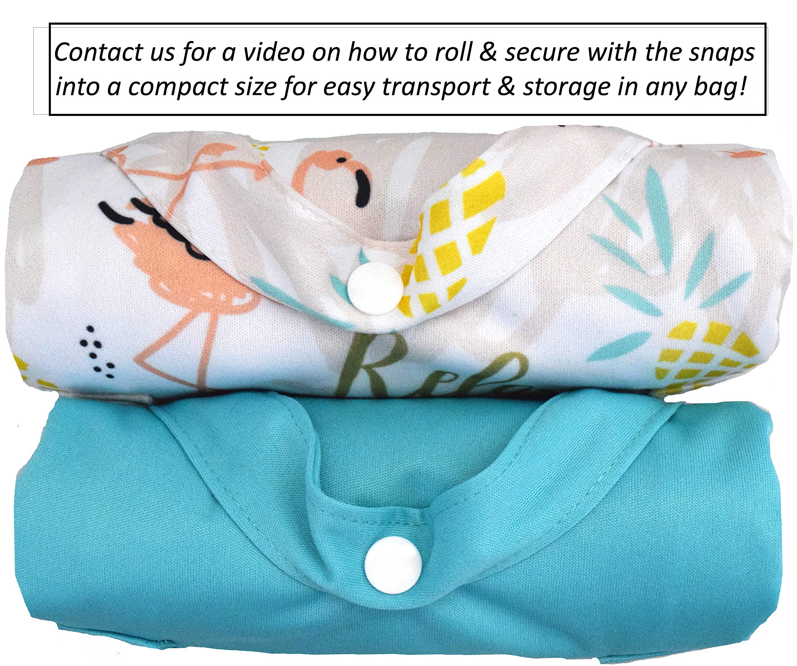 Waterproof Wet Bag for Cloth Diapers & Swimsuits - Odor Resistant Reusable Wet Dry Bag - Perfect for Diaper Bags, Travel, Gym & Beach (White & Green) - Ideal for Baby Care, Pool Days & On-the-Go Organization