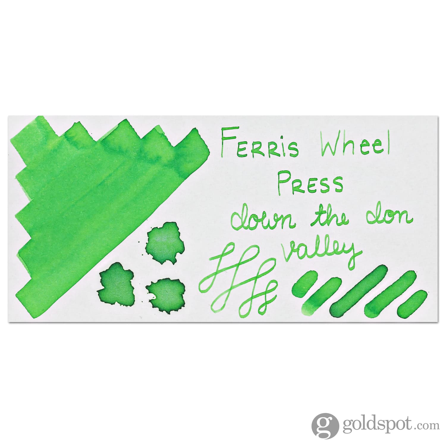 Ferris Wheel Press Down the Don Valley Shimmer Bottled Ink - 38 mL Fountain Pen Ink with Metallic Sheen for Calligraphy, Journaling & Artistic Writing