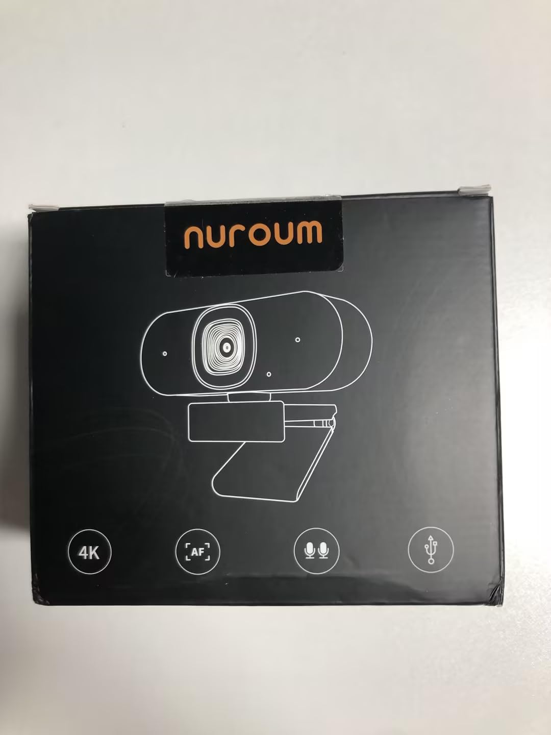Nuroum V32-AF 4K Webcam for PC & Laptop - 60fps Streaming Camera with Auto Focus, Dual Noise Cancelling Mics, 90° FOV, Auto-Framing & Light Correction - USB Plug & Play for Desktop, Mac, Windows - Perfect for Zoom Meetings, Microsoft Teams, Google Meet, Online Classes & Video Conferencing