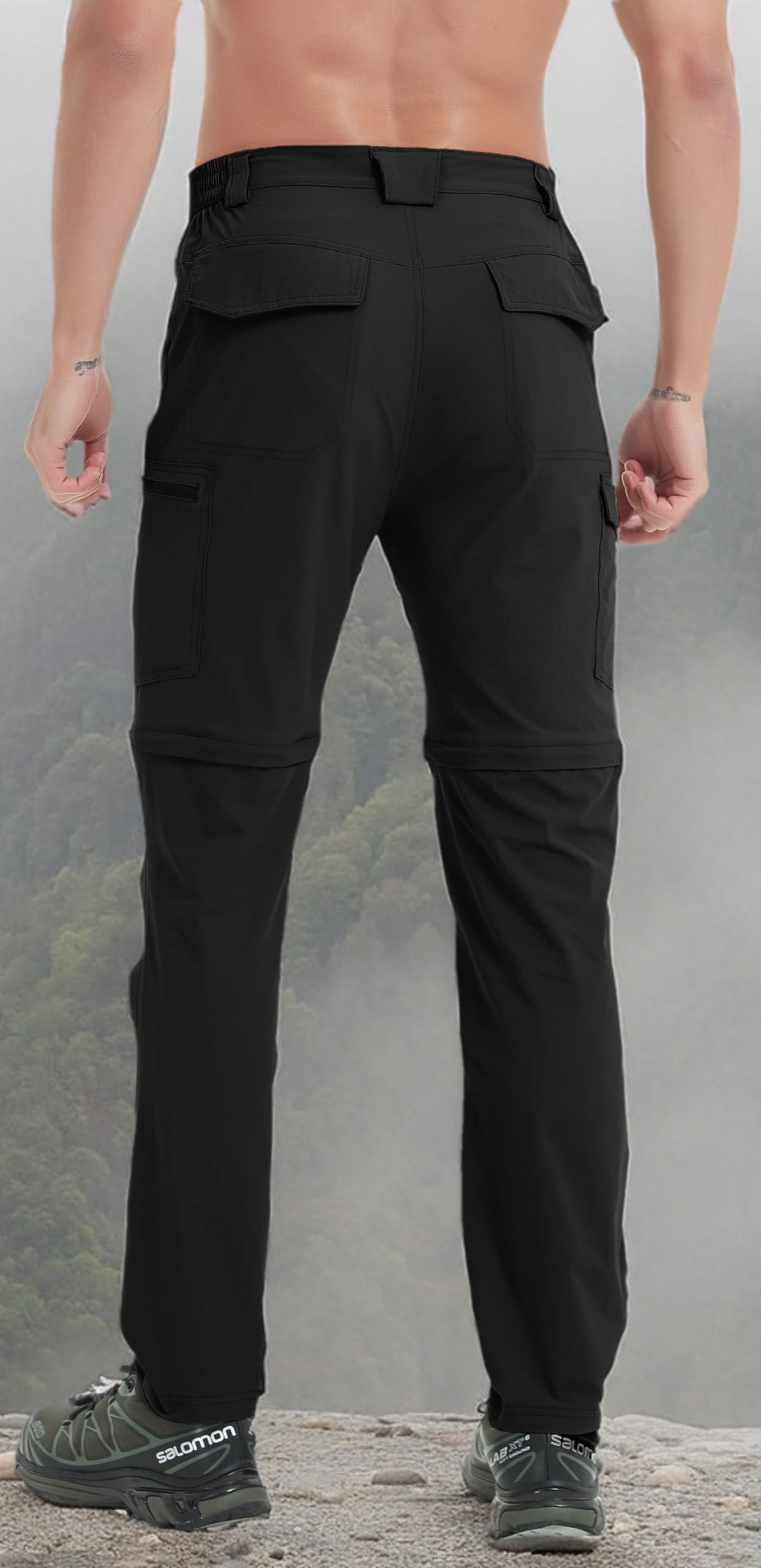 Men's Hiking Convertible Zip-Off Pants - Waterproof Quick-Dry Lightweight Outdoor Cargo Pants for Fishing, Safari, Travel & Work | Perfect for Adventure & Outdoor Activities