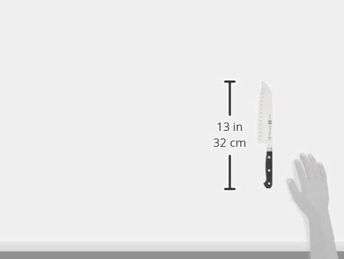 ZWILLING Professional S 7-inch Santoku Knife - Razor-Sharp German Hollow Edge, Premium Special Formula Steel, Handcrafted in Germany for 300 Years, Dishwasher Safe - Perfect for Slicing, Dicing, and Chopping Vegetables, Meat, and Fish