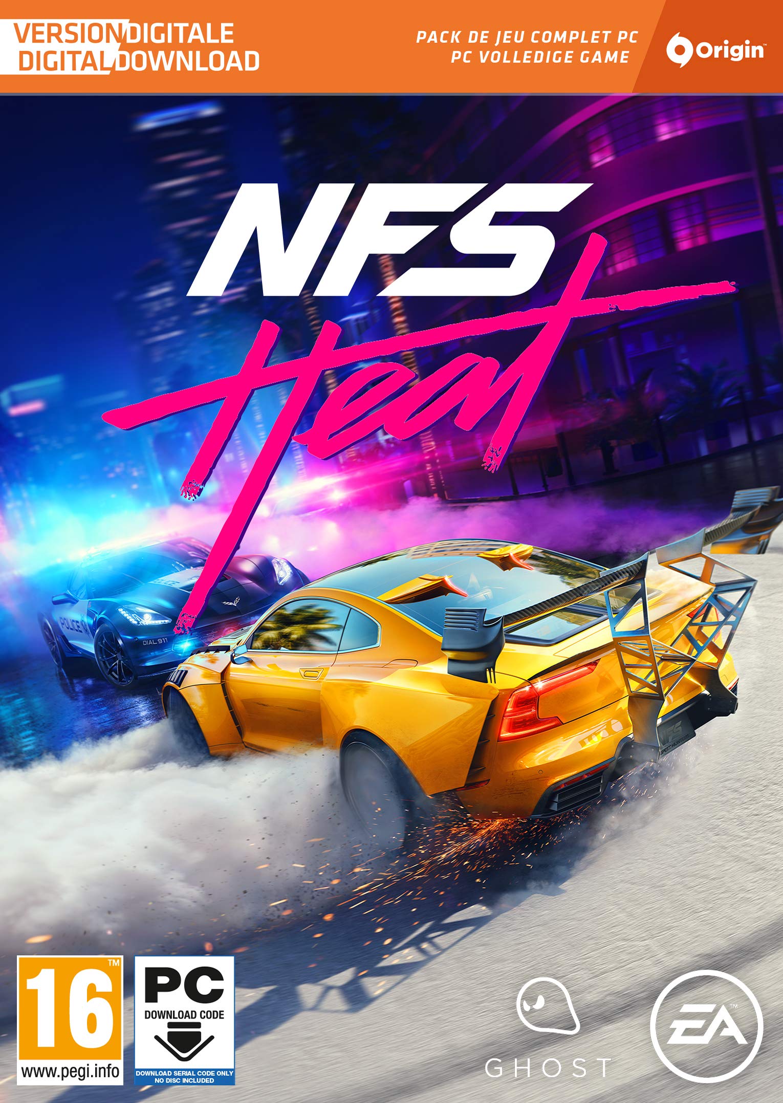 Need for Speed Heat Standard Edition - PC Game Download with Origin Code | High-Speed Racing & Open-World Driving Experience