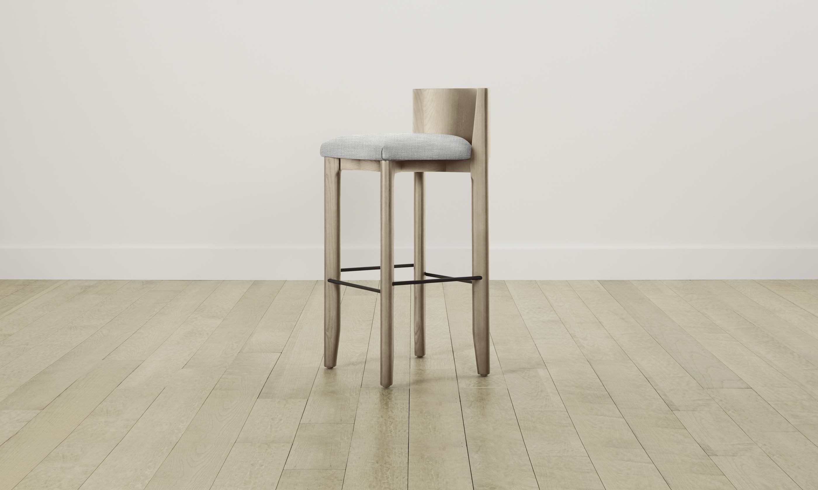 Premium The Delancey Bar & Counter Stool - Textured Tweed Upholstery in Dove Gray - Perfect for Kitchen Islands, Breakfast Bars & Modern Dining Areas