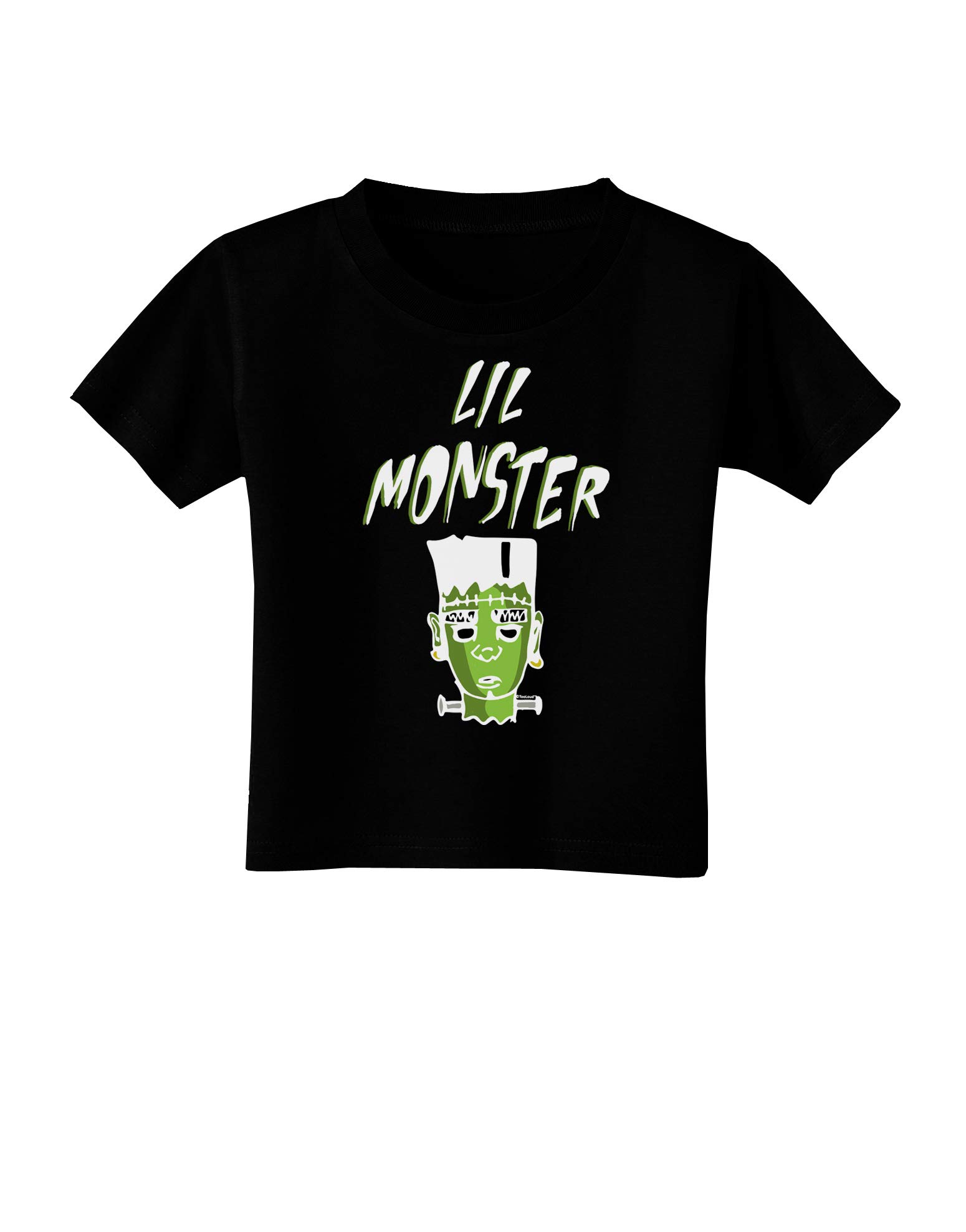 TOOLOUD Lil Monster Frankenstein Dark Toddler T-Shirt for Boys & Girls - Cute Halloween Costume & Everyday Wear