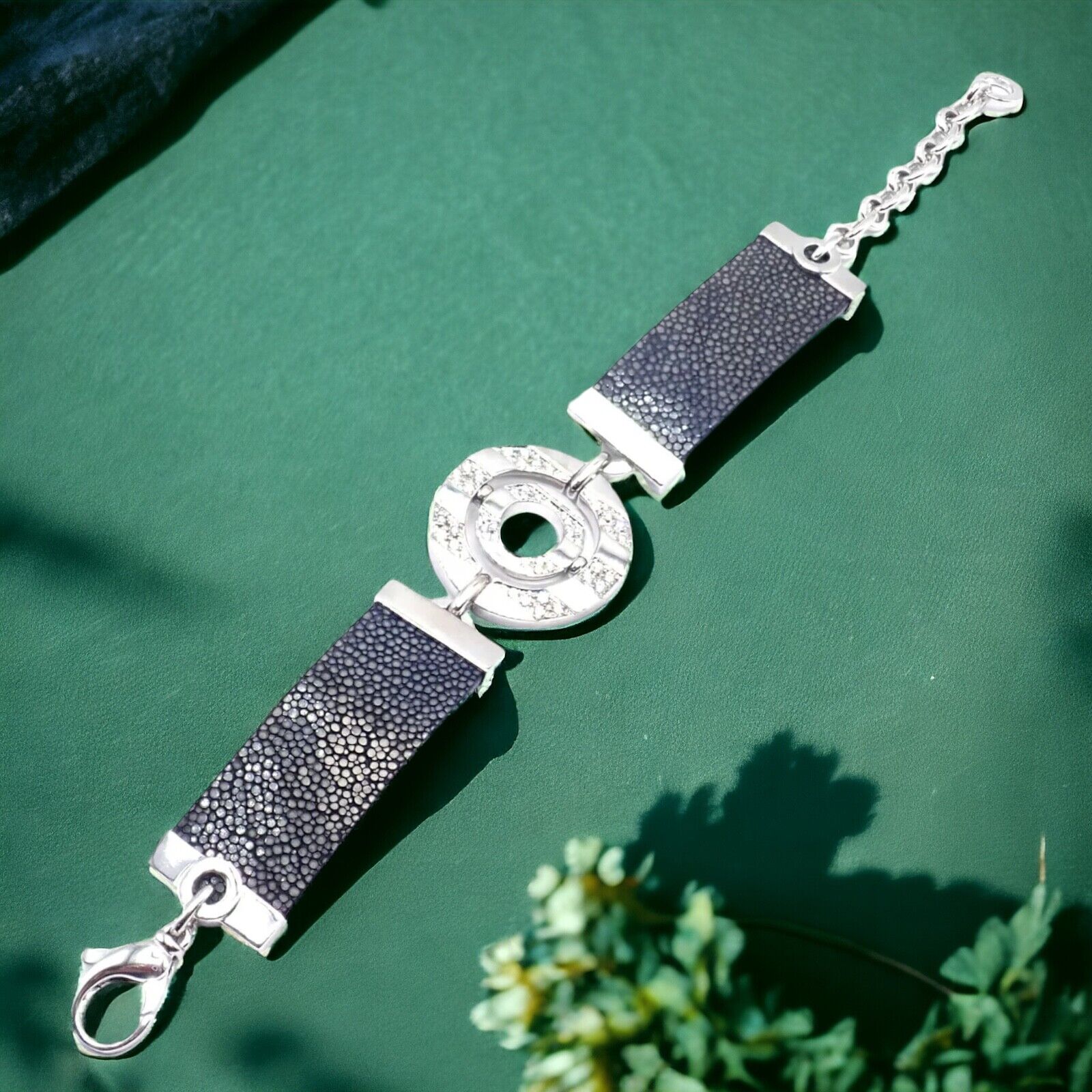Authentic Bvlgari Bulgari Astrale 18k White Gold Diamond Shagreen Bracelet for Women - Luxury Jewelry Gift for Anniversary, Wedding & Special Occasions