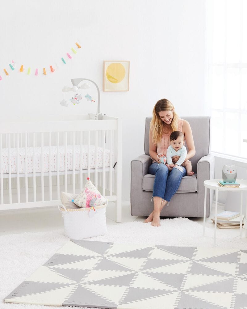 Skip Hop Playspot Geo Floor Foam Tiles - Non-Toxic Baby Play Mat for Crawling & Learning - Perfect for Nursery, Playroom & Daycare Safety
