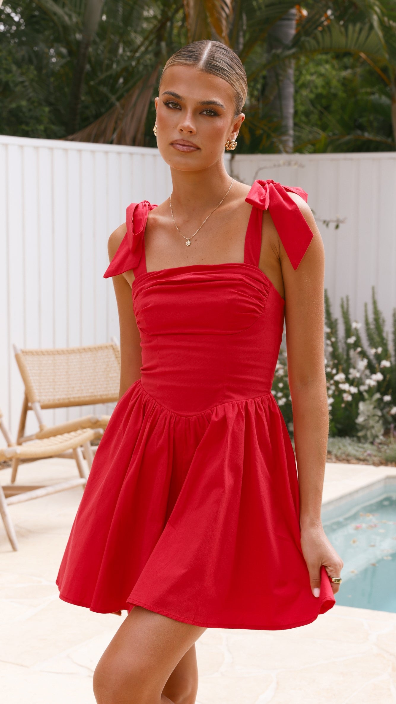 Haisley Mini Dress - Red Flowy Summer Dress for Women | Casual & Party Wear | Perfect for Beach, Date Night & Vacation