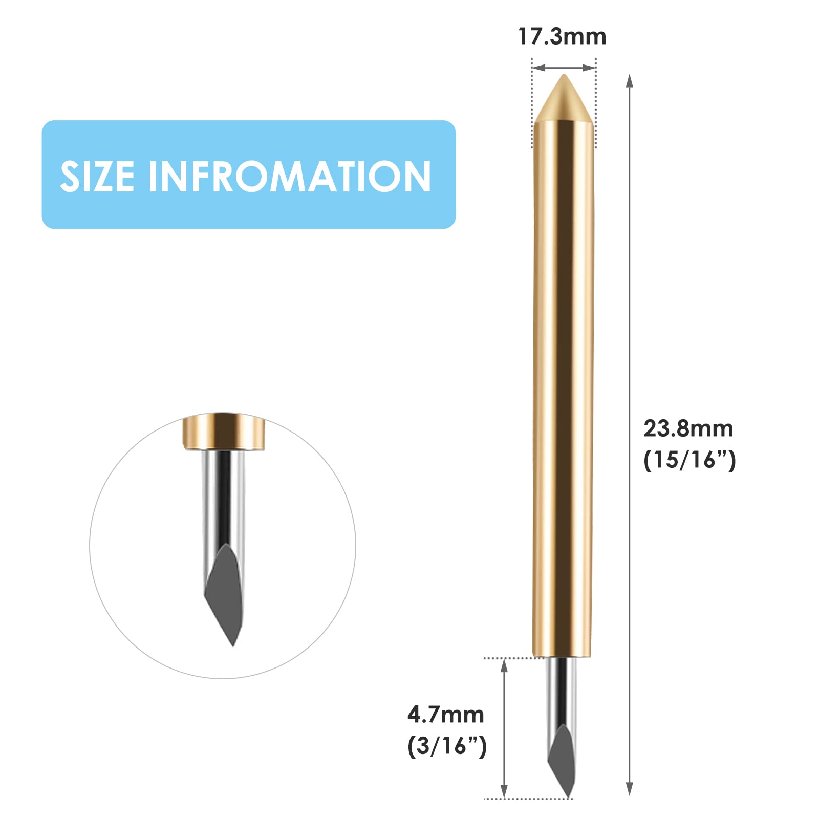 10PCS Premium Fine Point Cutting Blades - Compatible with Cricut Maker/Maker 3/Explore Air/Air 2/Explore Air 3 - Replacement Blades for Glitter Vinyl, Cardstock, Faux Leather - Perfect for DIY Crafts, Scrapbooking & Home Decor Projects