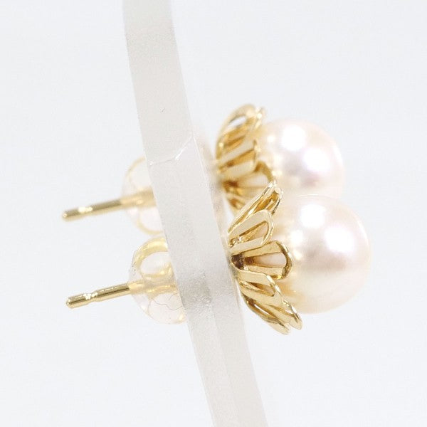 18K Yellow Gold Pearl Earrings for Women - Elegant & Timeless Jewelry Gift for Weddings, Parties & Special Occasions