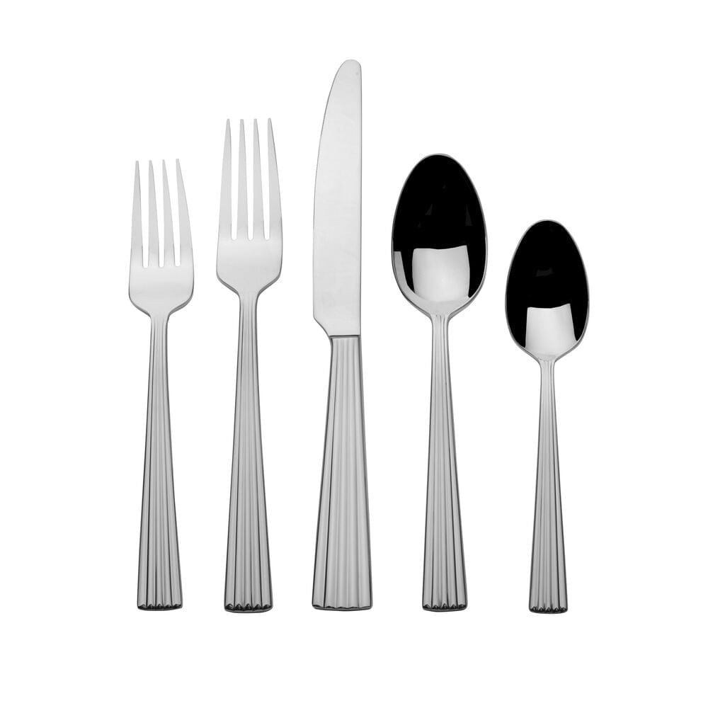 Premium Oaklyn 20-Piece Stainless Steel Flatware Set - Service for 4 - Elegant Silverware for Dining, Kitchen & Entertaining - Dishwasher Safe Cutlery Set for Everyday Use & Special Occasions