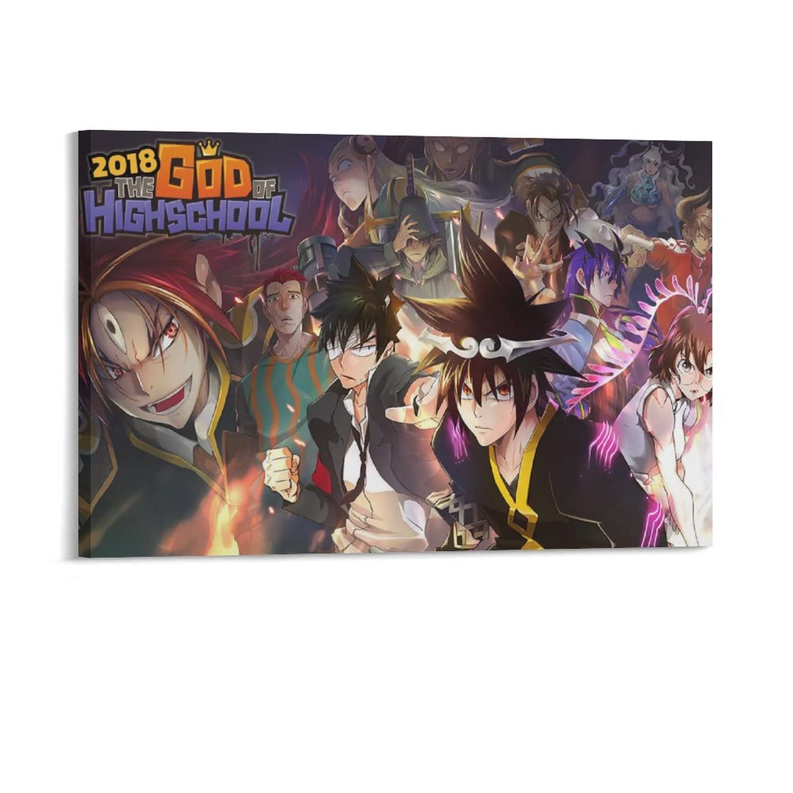 The God of High School Anime Canvas Poster - Mori Jin, Daewi Han & Mira66 Wall Art Print for Bedroom, Office & Living Room Decor | Sports & Landscape Theme | Perfect Gift for Anime Fans