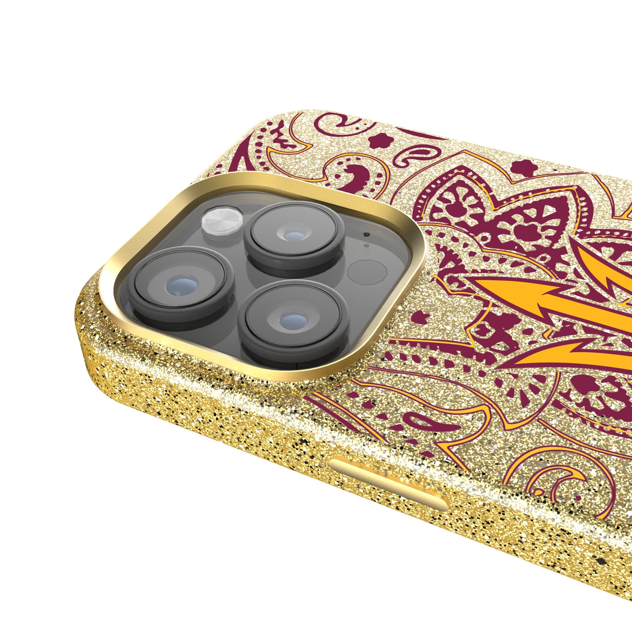 Arizona State University Sun Devils Paisley Bling Phone Case for iPhone & Samsung - Stylish Sparkling Design for School Spirit & Game Day